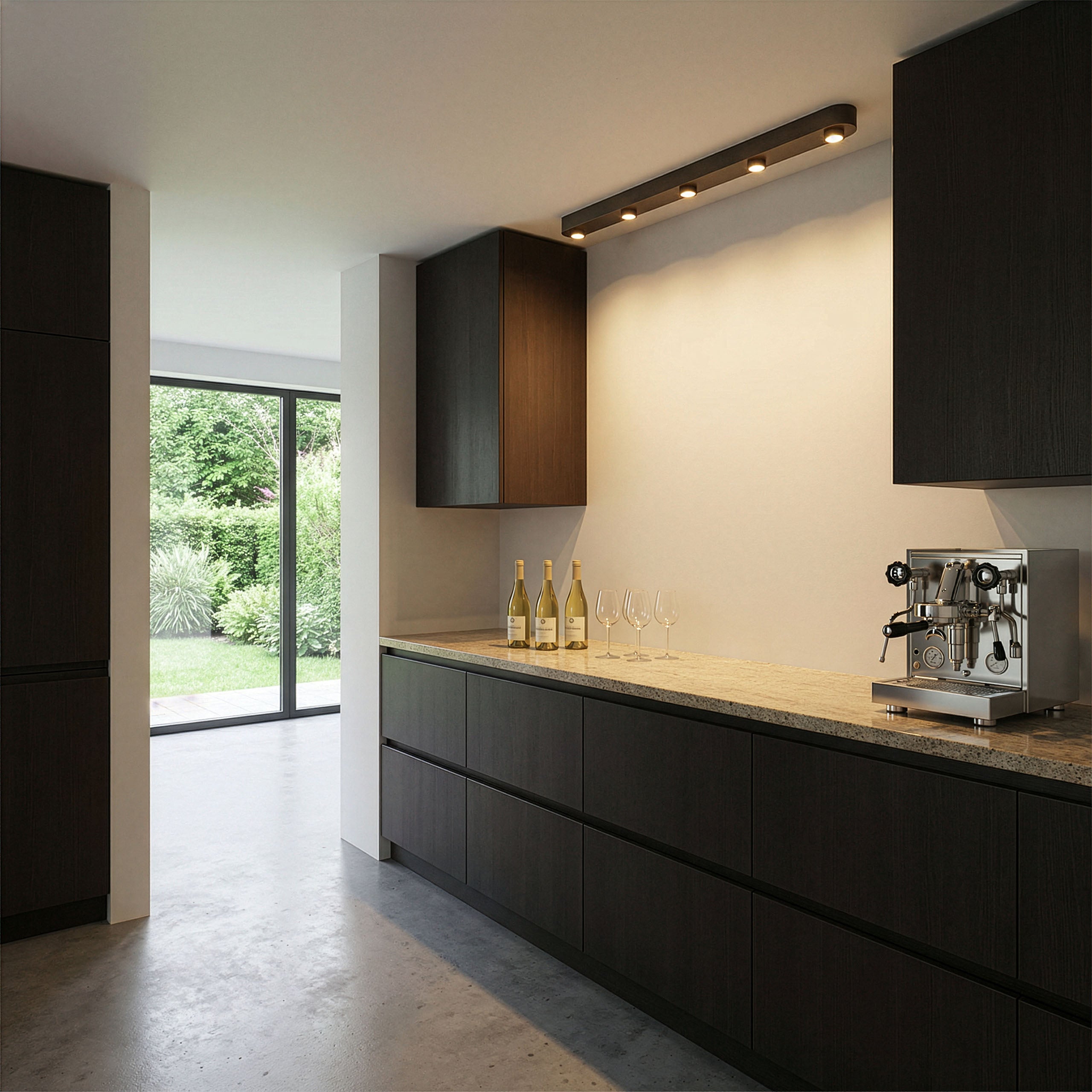 Plafondlamp Bar 5-lichts / Sienna bruin – afbeelding 1