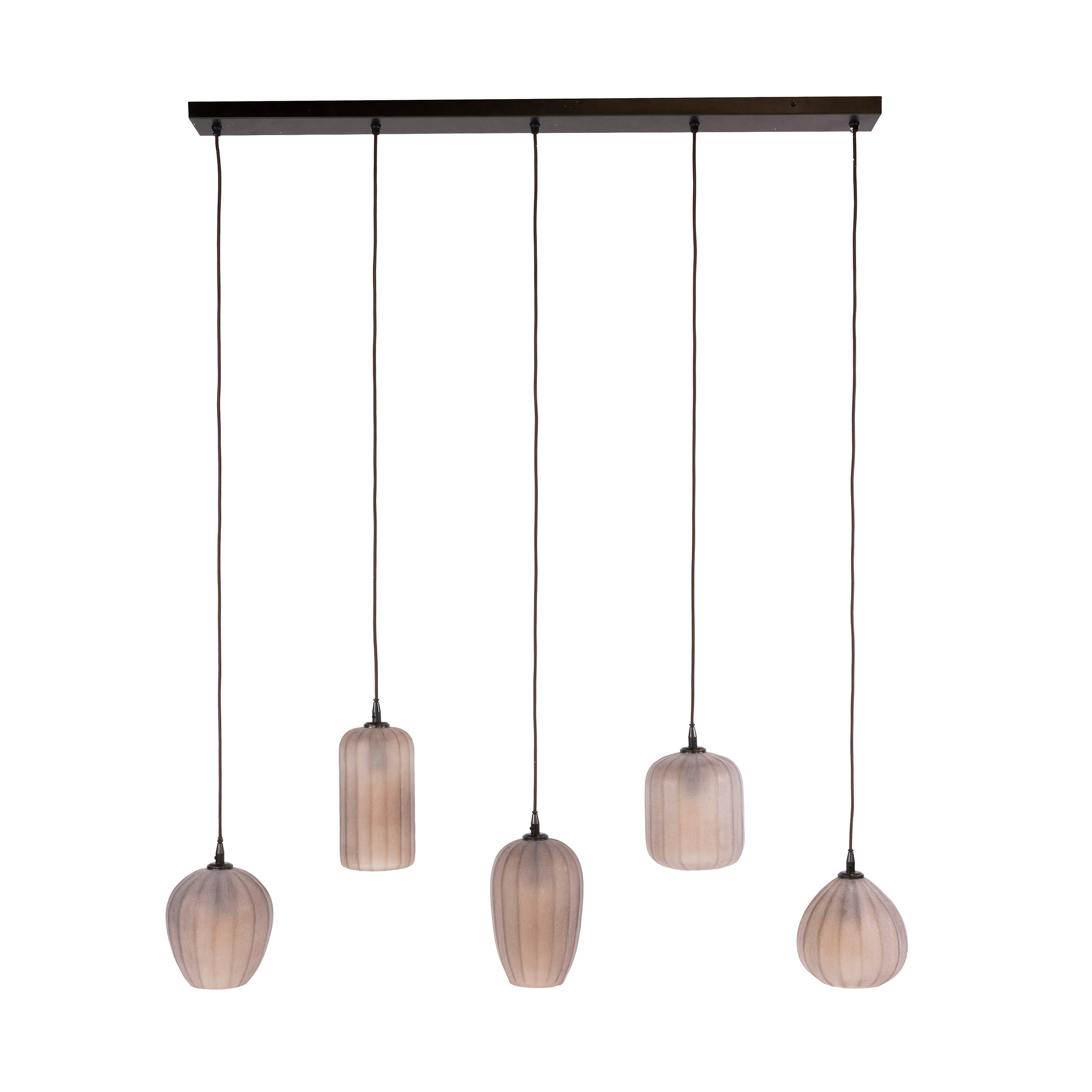 Hanglamp Altura 5-lichts / Sienna bruin-frosted – afbeelding 5