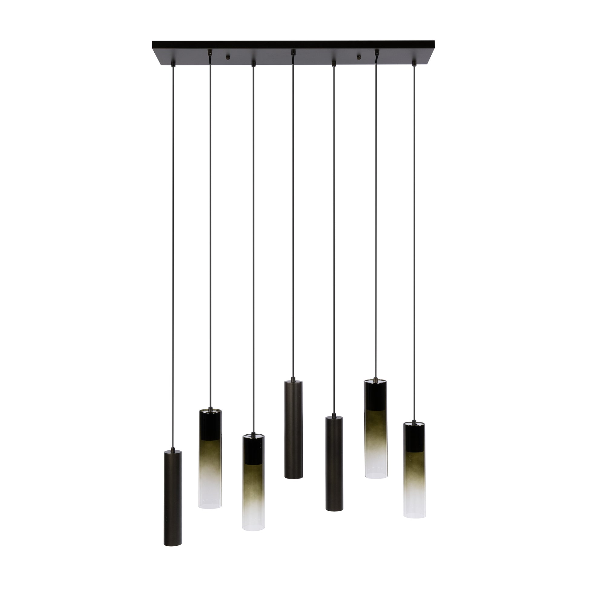 Hanglamp Lungo 4+3-lichts / Sienna bruin – afbeelding 5
