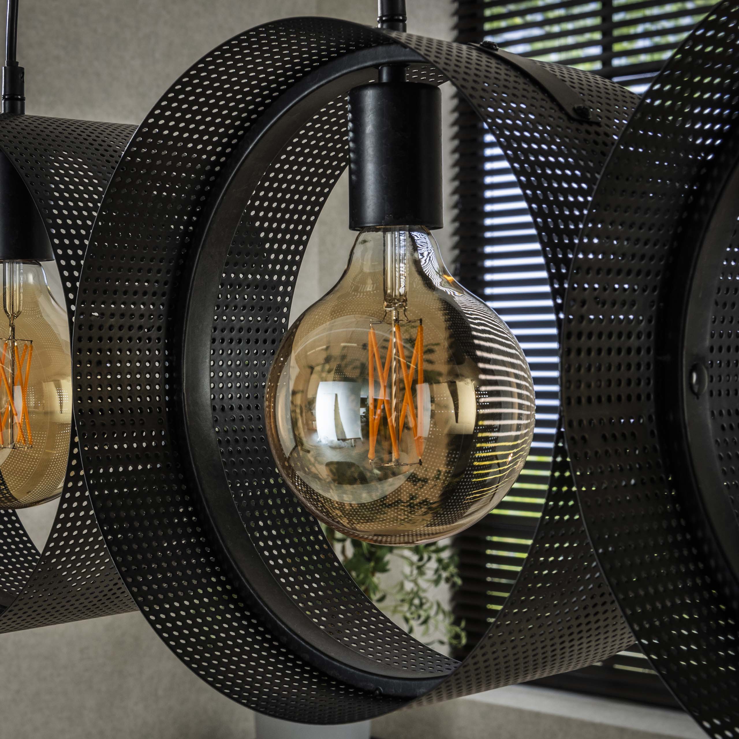 Hanglamp Ring mesh 4-lichts / Charcoal – afbeelding 3