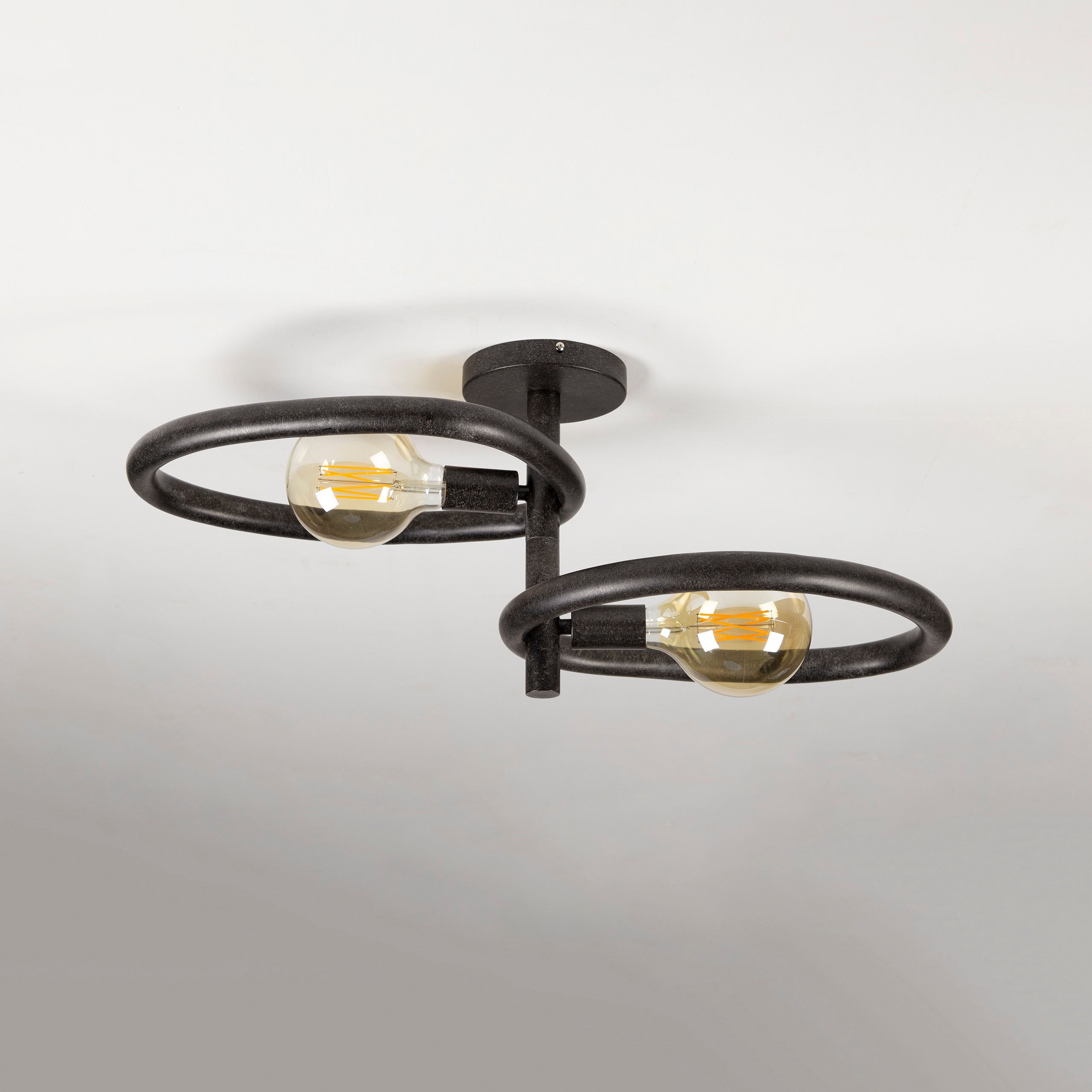 Plafondlamp Pebble 2-lichts / Artic zwart – afbeelding 2