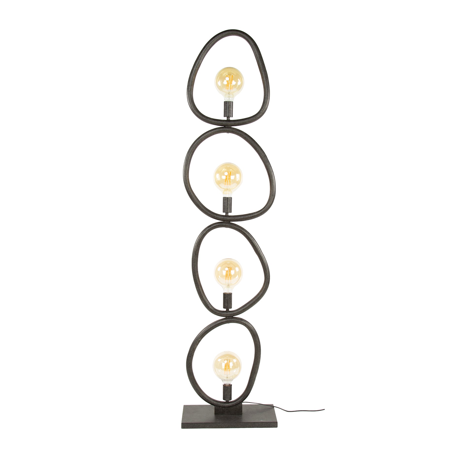 Vloerlamp Pebble 4-lichts / Artic zwart – afbeelding 4