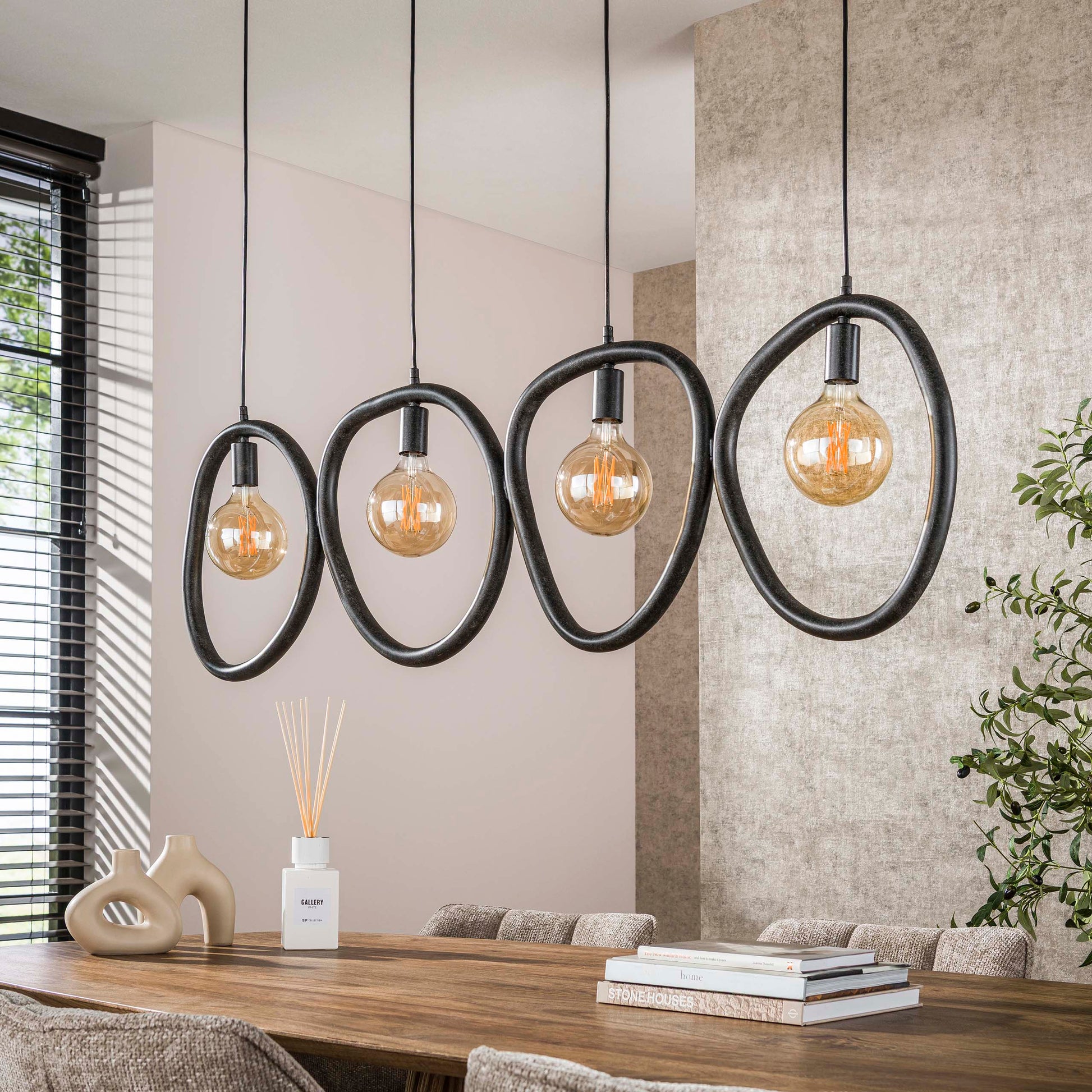Hanglamp Pebble 4-lichts / Artic zwart – afbeelding 2