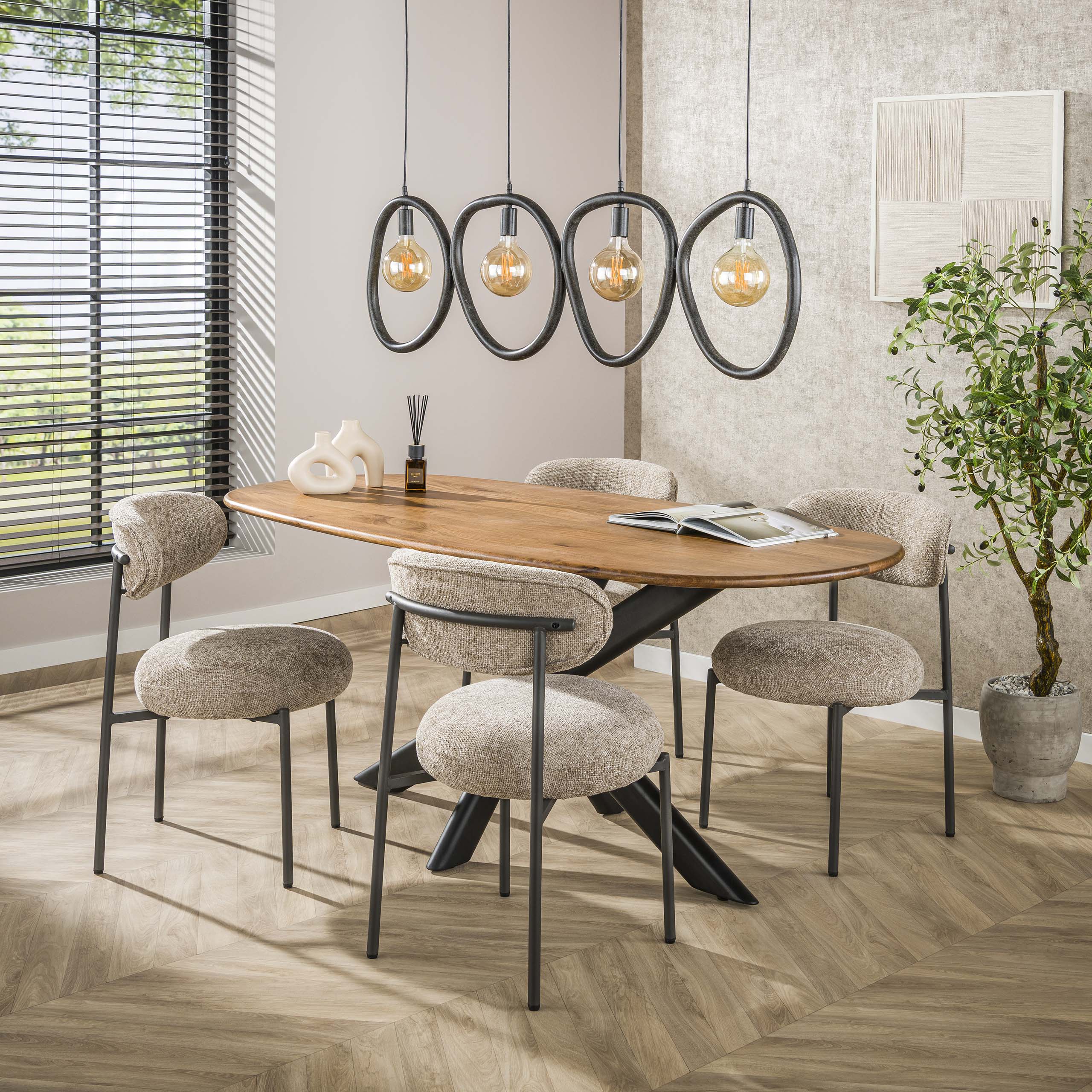 Hanglamp Pebble 4-lichts / Artic zwart – afbeelding 4