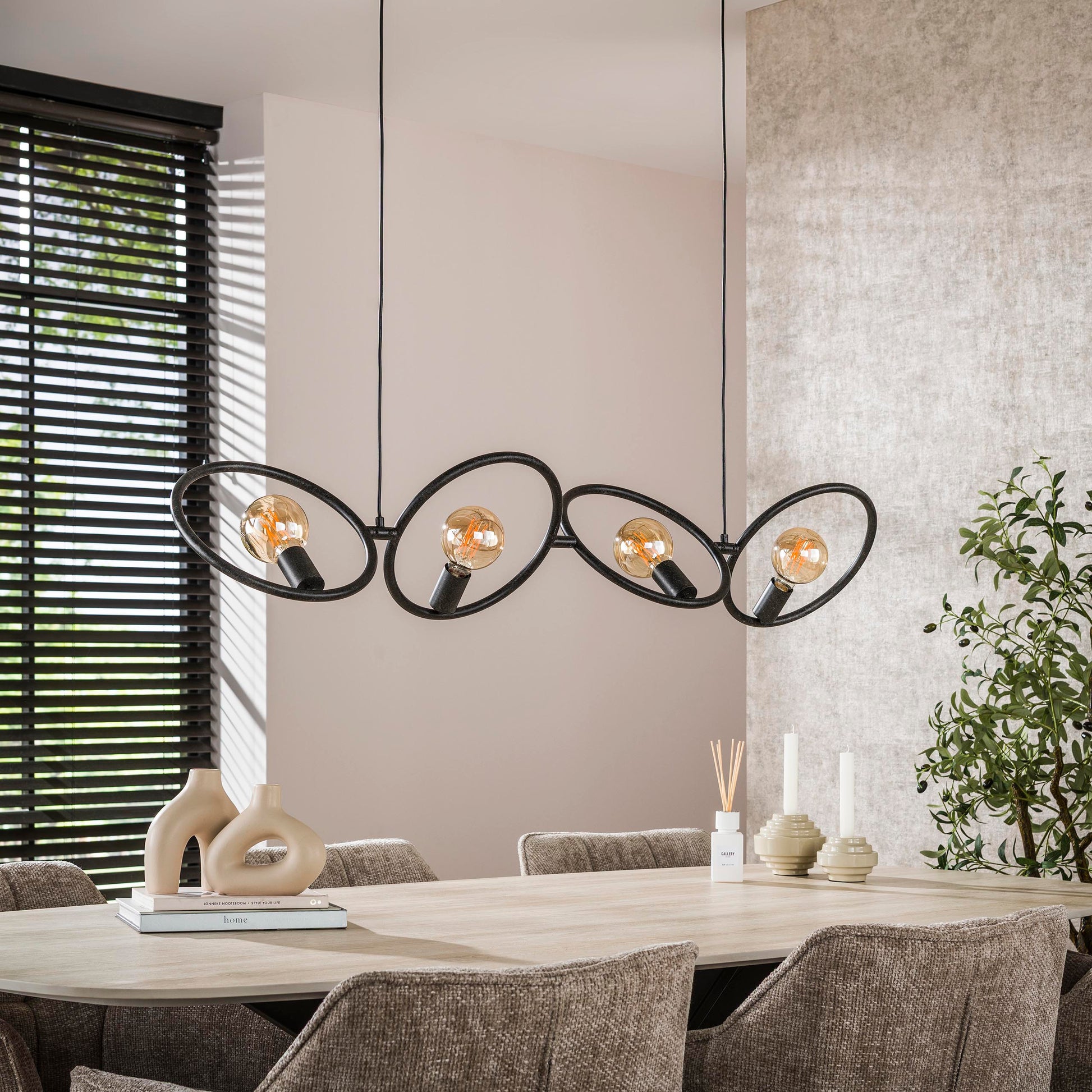 Hanglamp Loop 4-lichts / Artic zwart – afbeelding 2