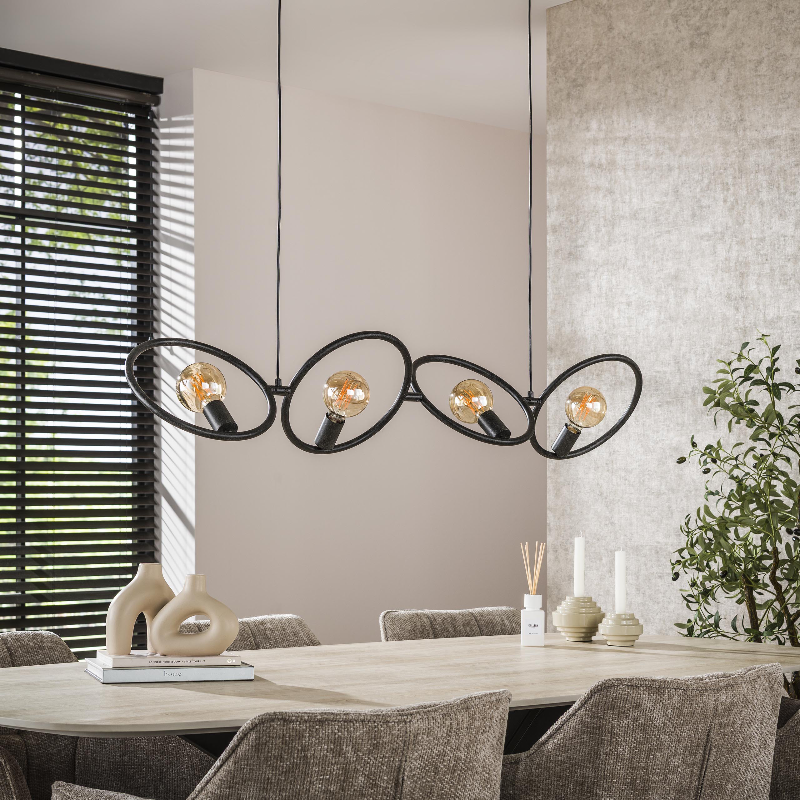 Hanglamp Loop 4-lichts / Artic zwart – afbeelding 2
