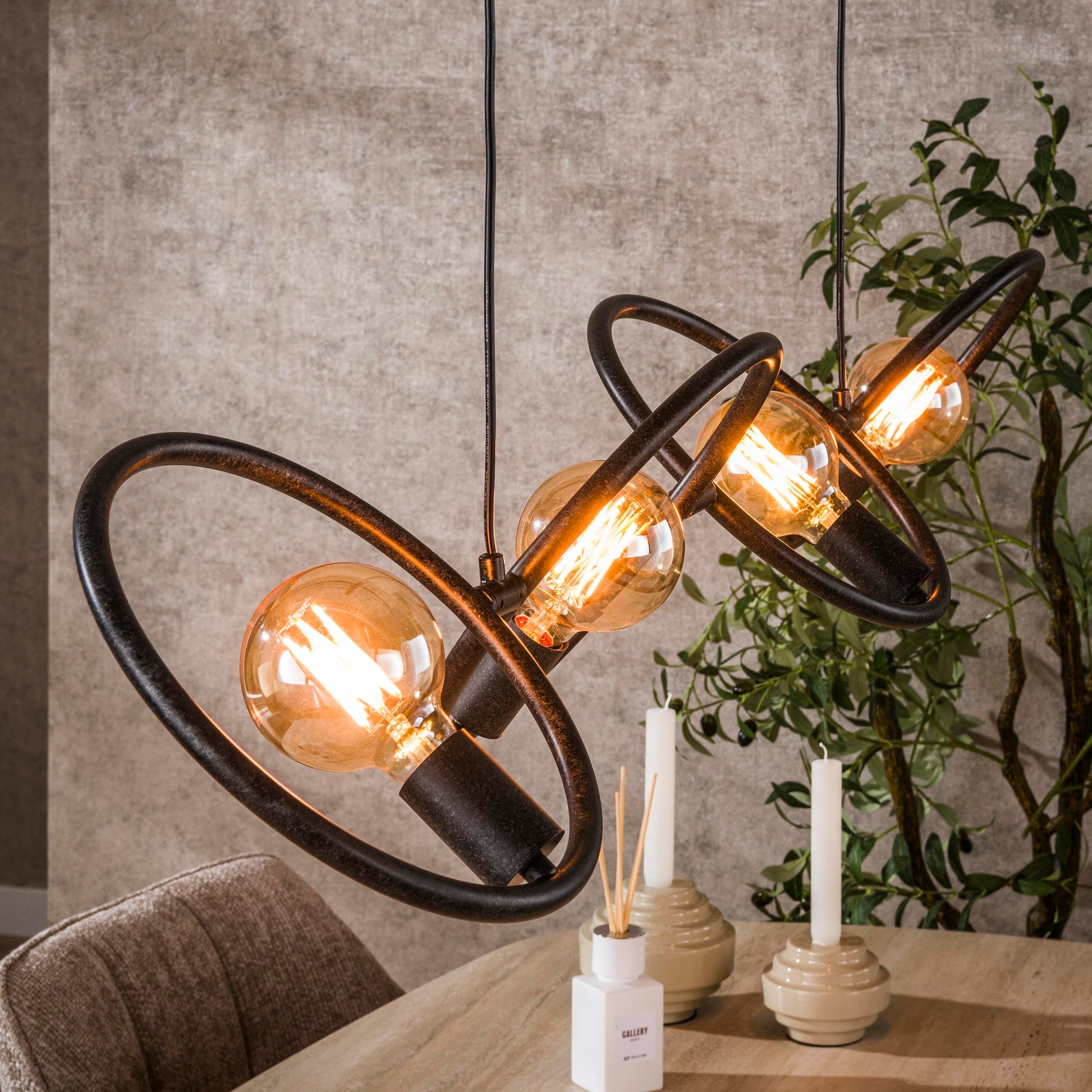 Hanglamp Loop 4-lichts / Artic zwart – afbeelding 3