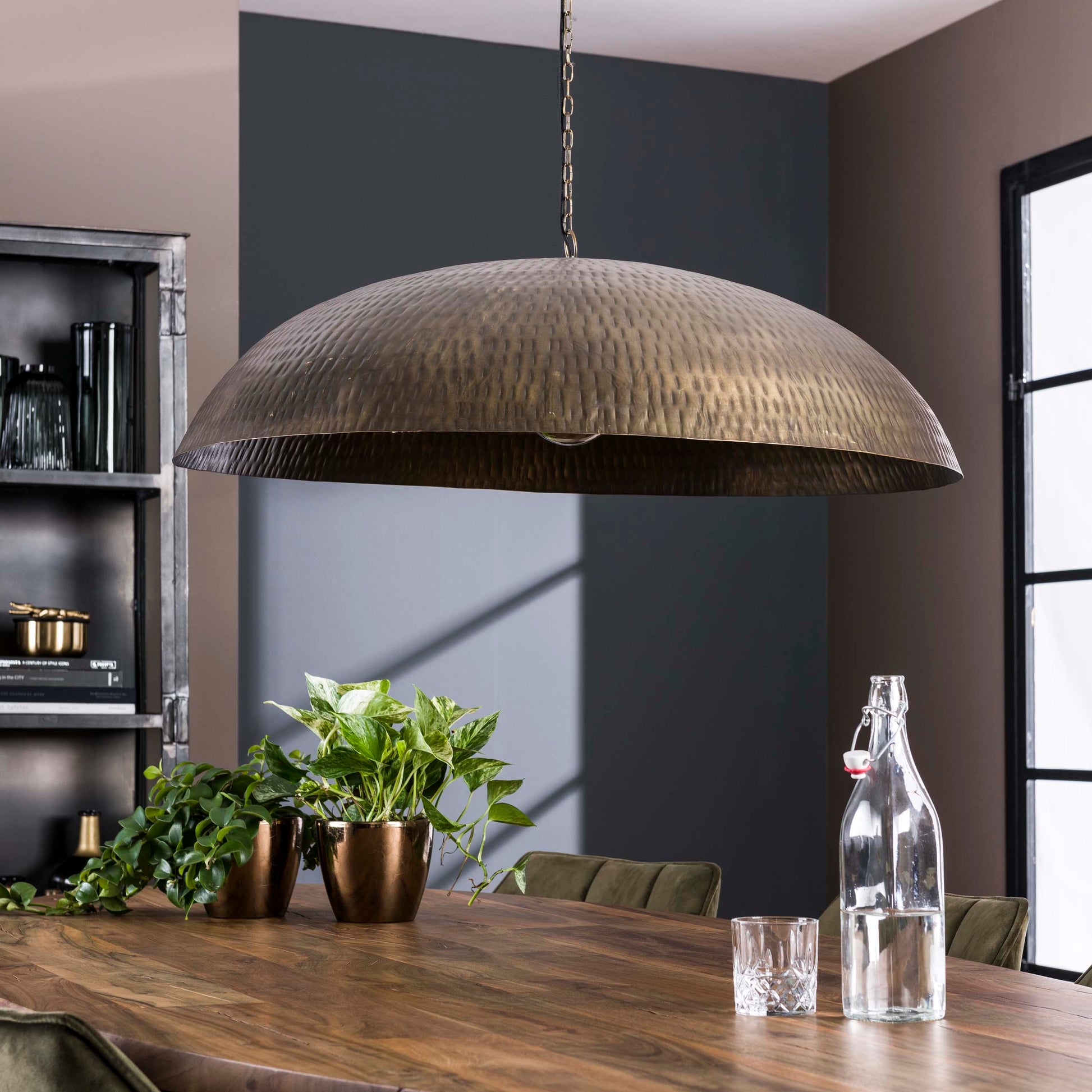 Hanglamp Cupola 1-lichts Ø90cm / Antiek brons – afbeelding 2