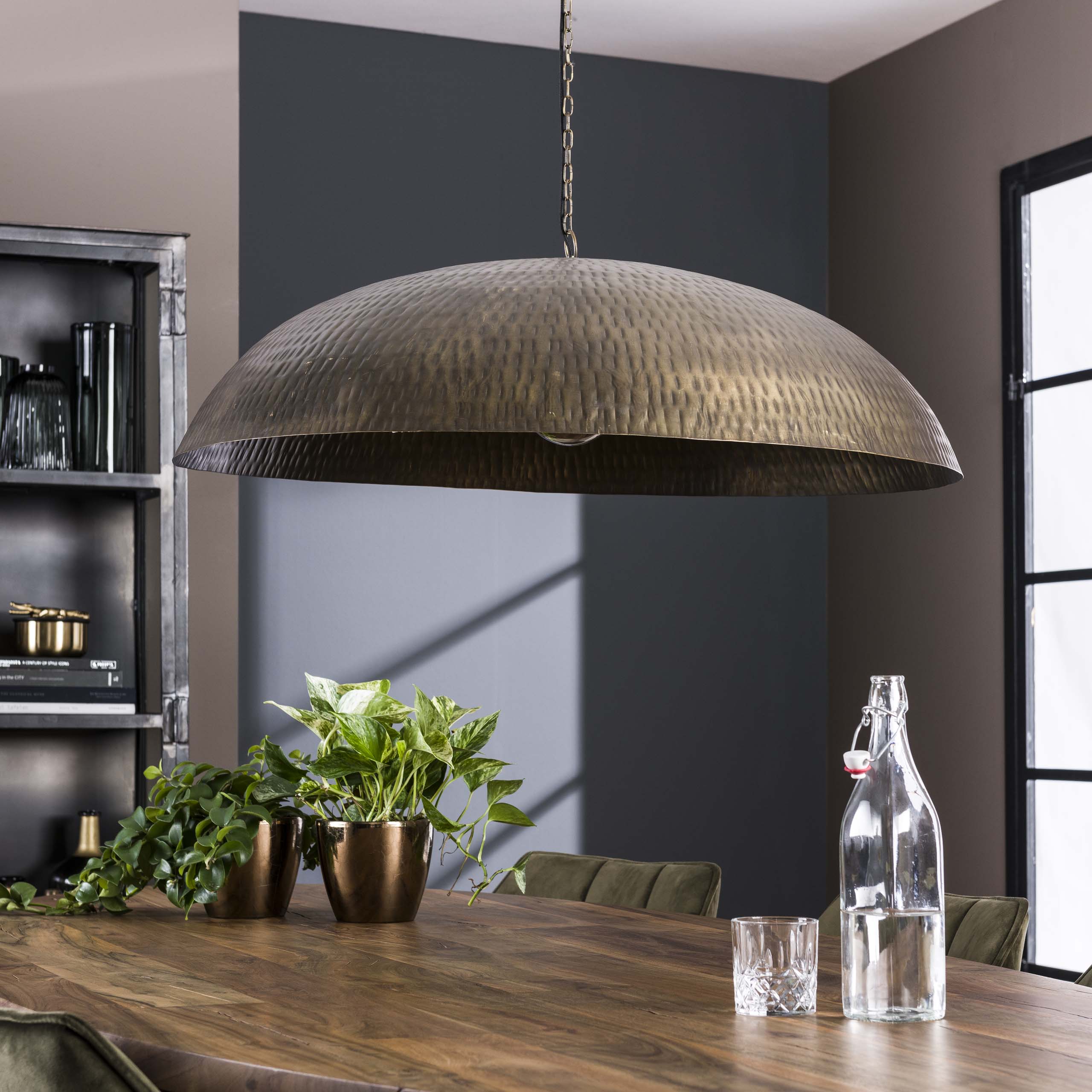 Hanglamp Cupola 1-lichts Ø90cm / Antiek brons – afbeelding 2