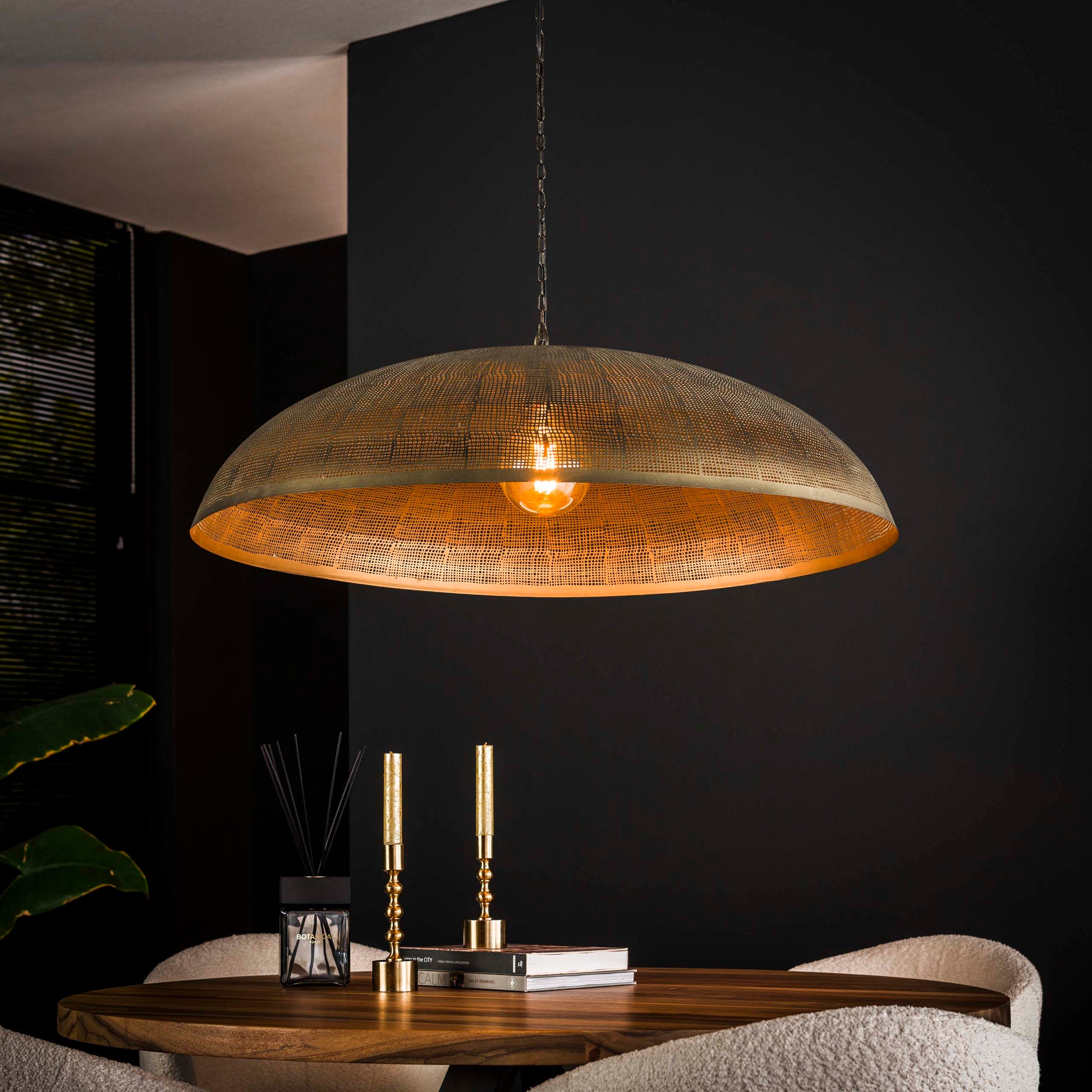 Hanglamp Cosmic 1-lichts Ø90cm / Antiek brons – afbeelding 1