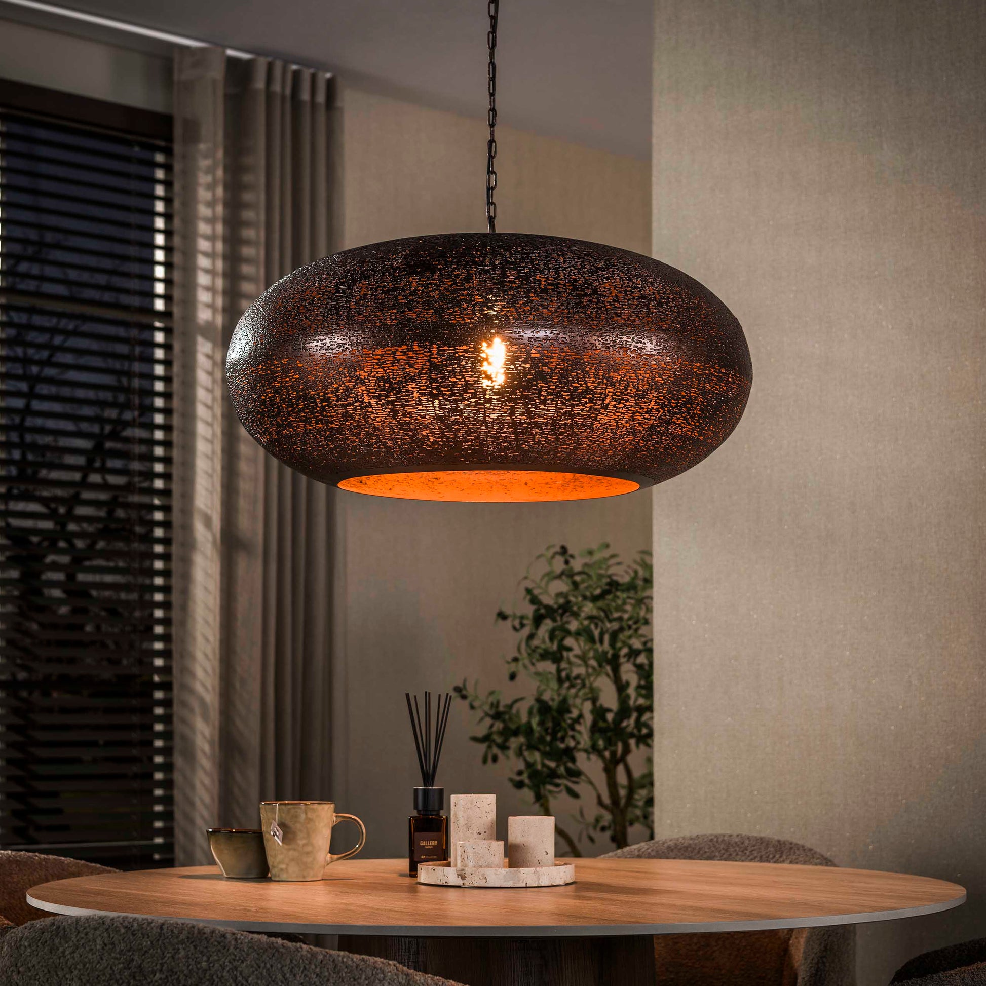 Hanglamp Cielo 1-lichts Ø68cm / Antiek koper – afbeelding 1