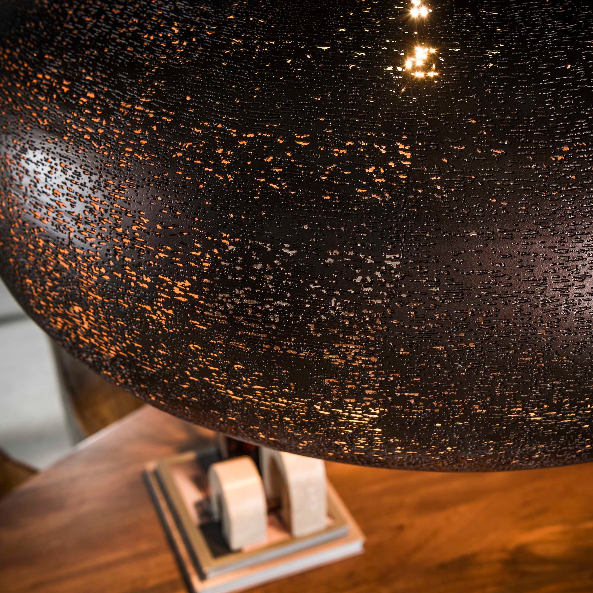 Hanglamp Cielo 1-lichts Ø90cm / Antiek koper – afbeelding 3