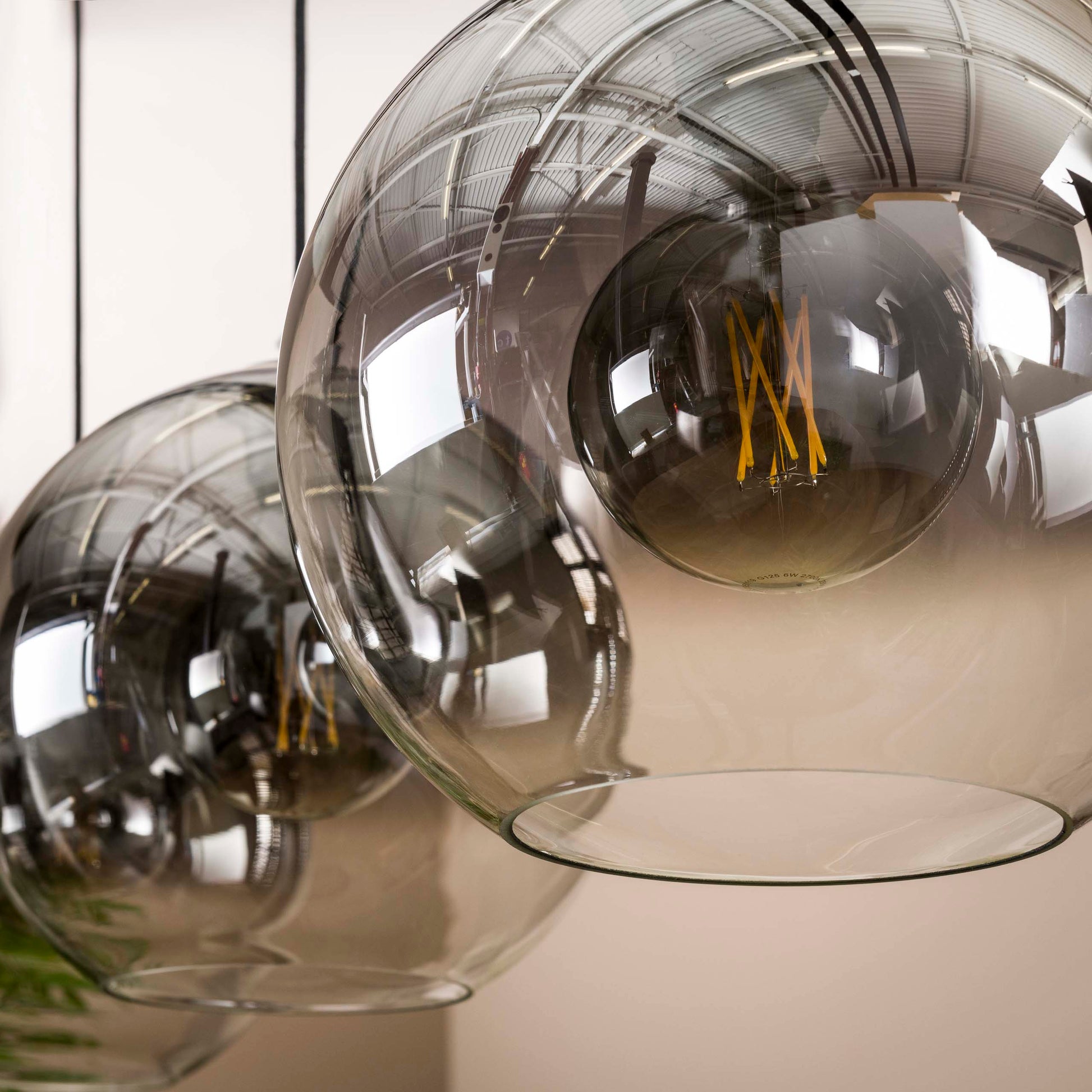 Hanglamp Bubble Shaded 3-lichts / Oud zilver – afbeelding 4
