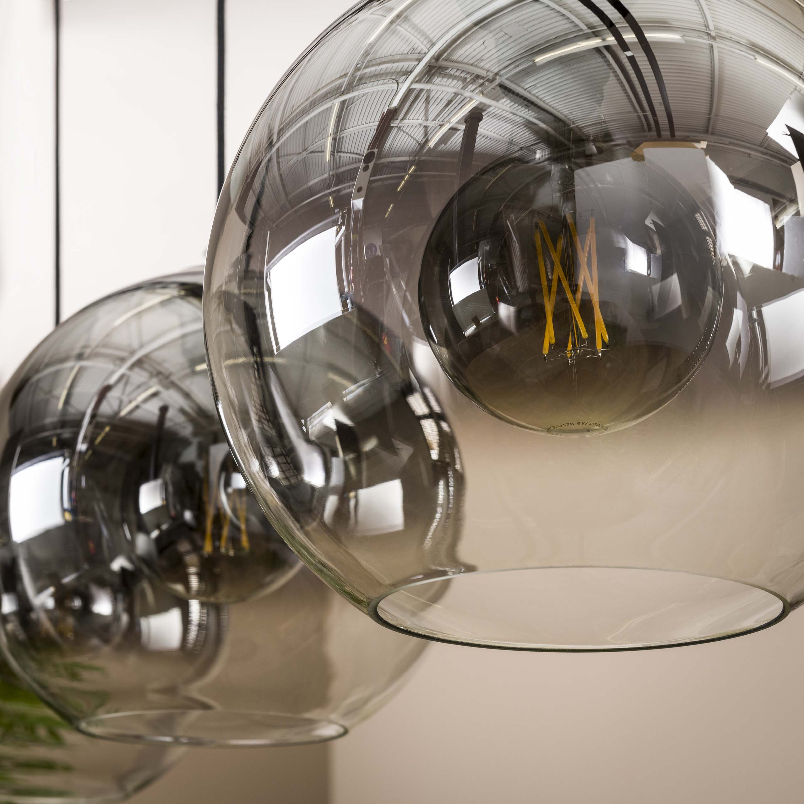 Hanglamp Bubble Shaded 3-lichts / Oud zilver – afbeelding 4