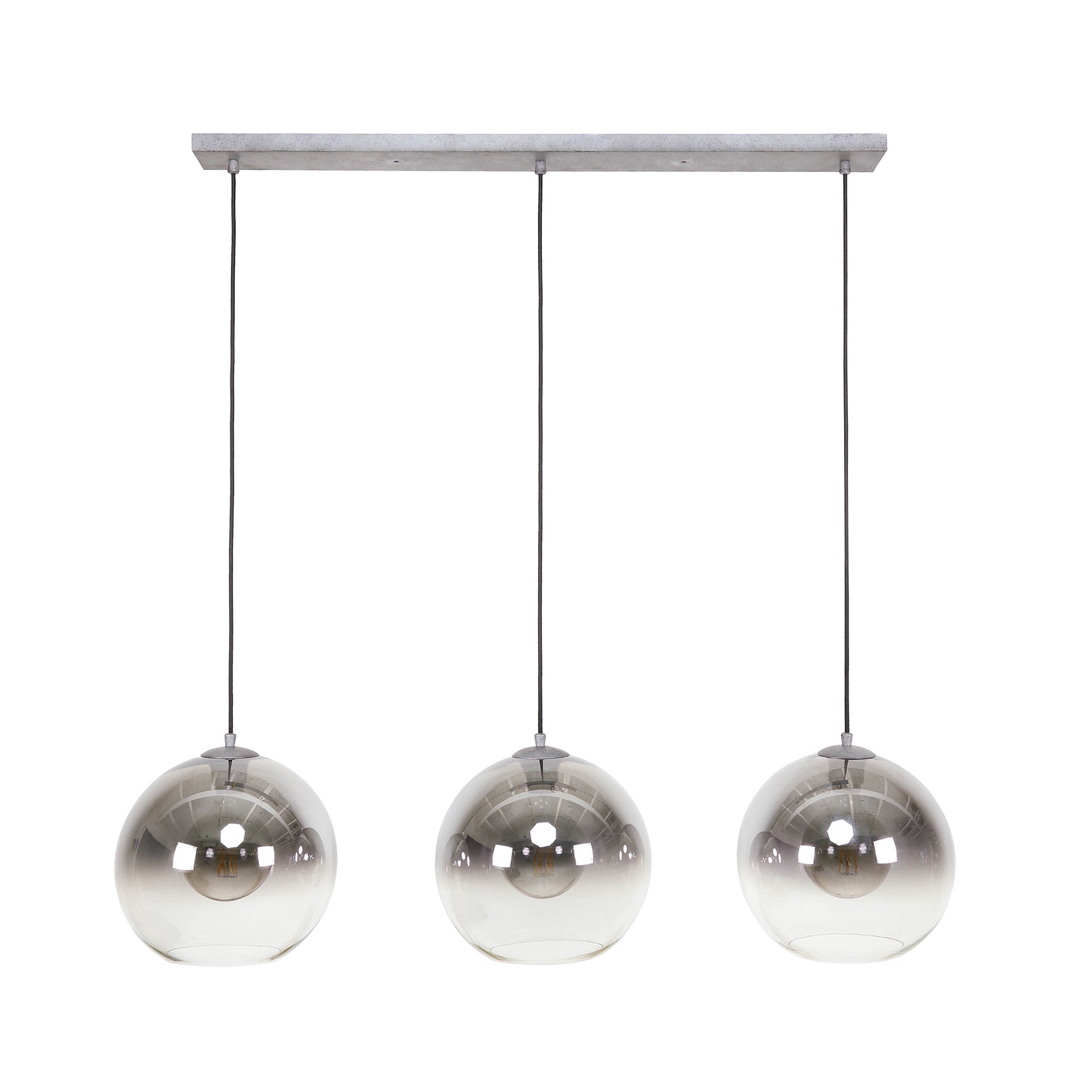 Hanglamp Bubble Shaded 3-lichts / Oud zilver – afbeelding 8