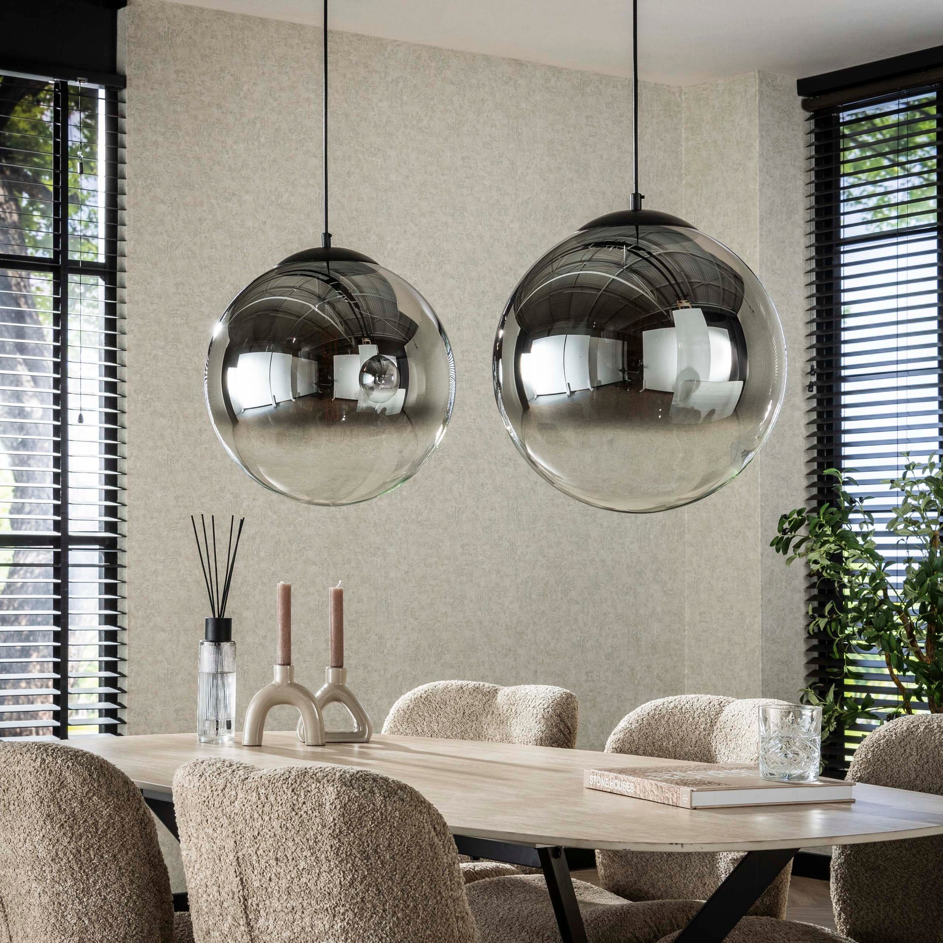 Hanglamp Bubble Shaded XL 2-lichts / Artic zwart – afbeelding 2