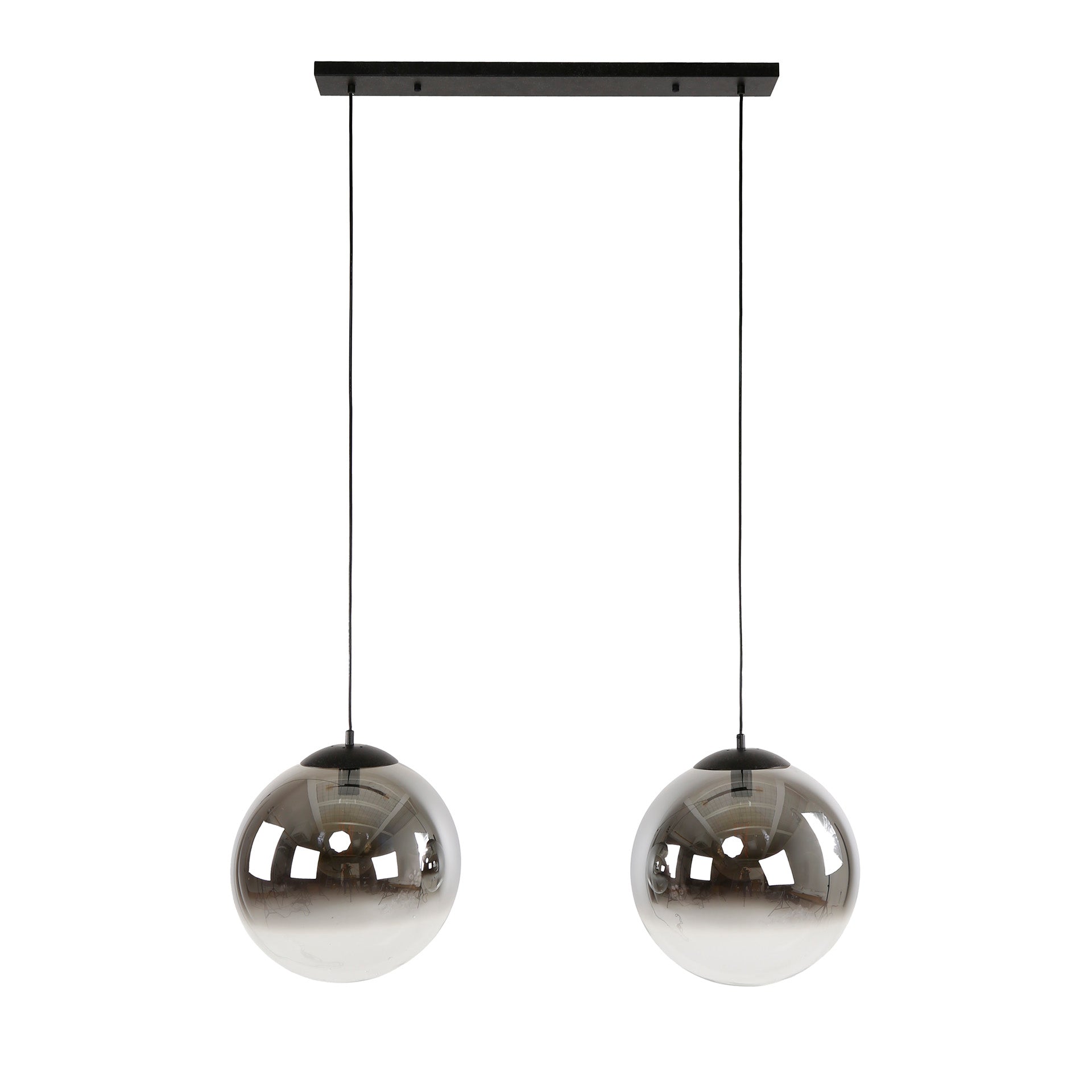 Hanglamp Bubble Shaded XL 2-lichts / Artic zwart – afbeelding 3