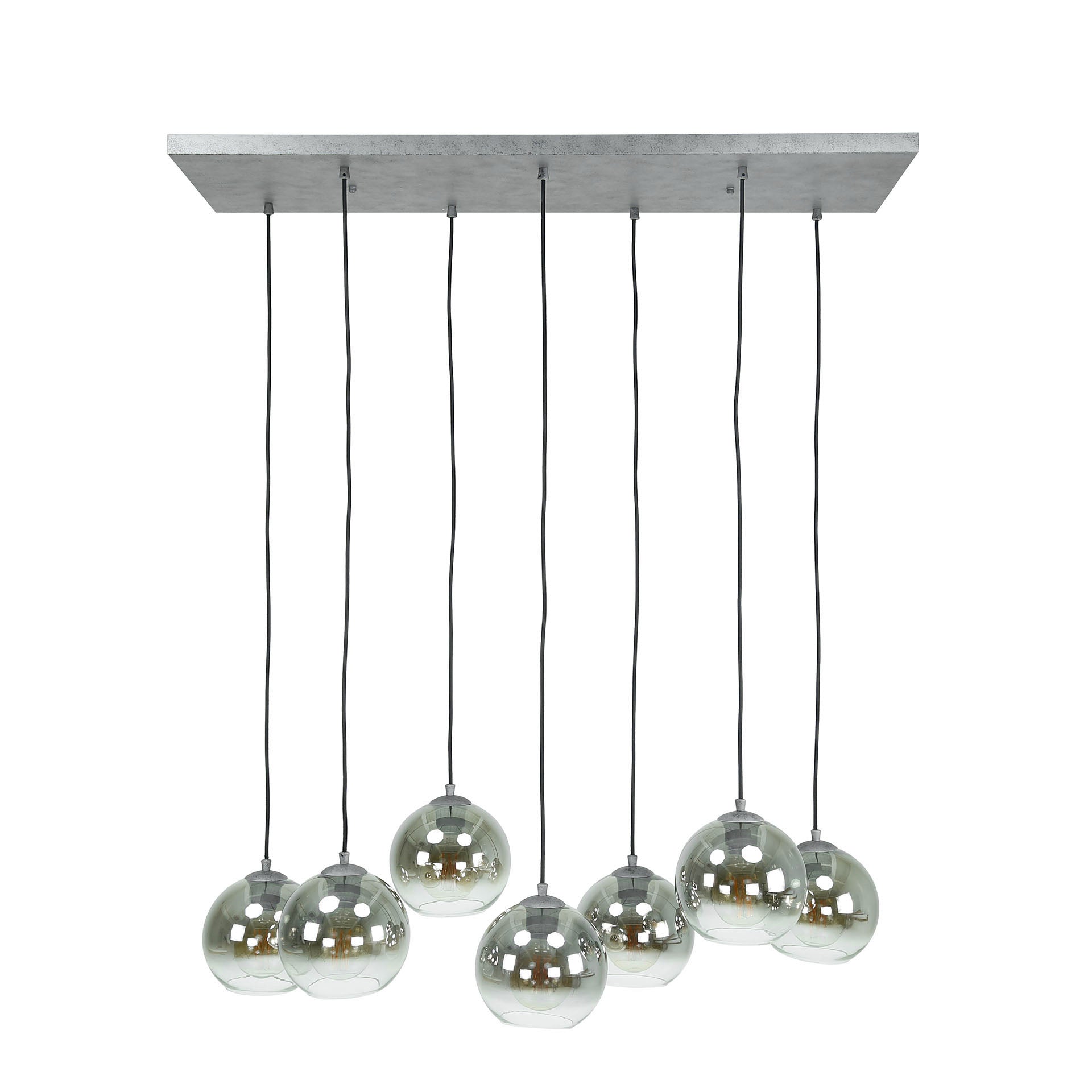 Hanglamp Bubble Shaded 4+3-lichts / Oud zilver – afbeelding 4