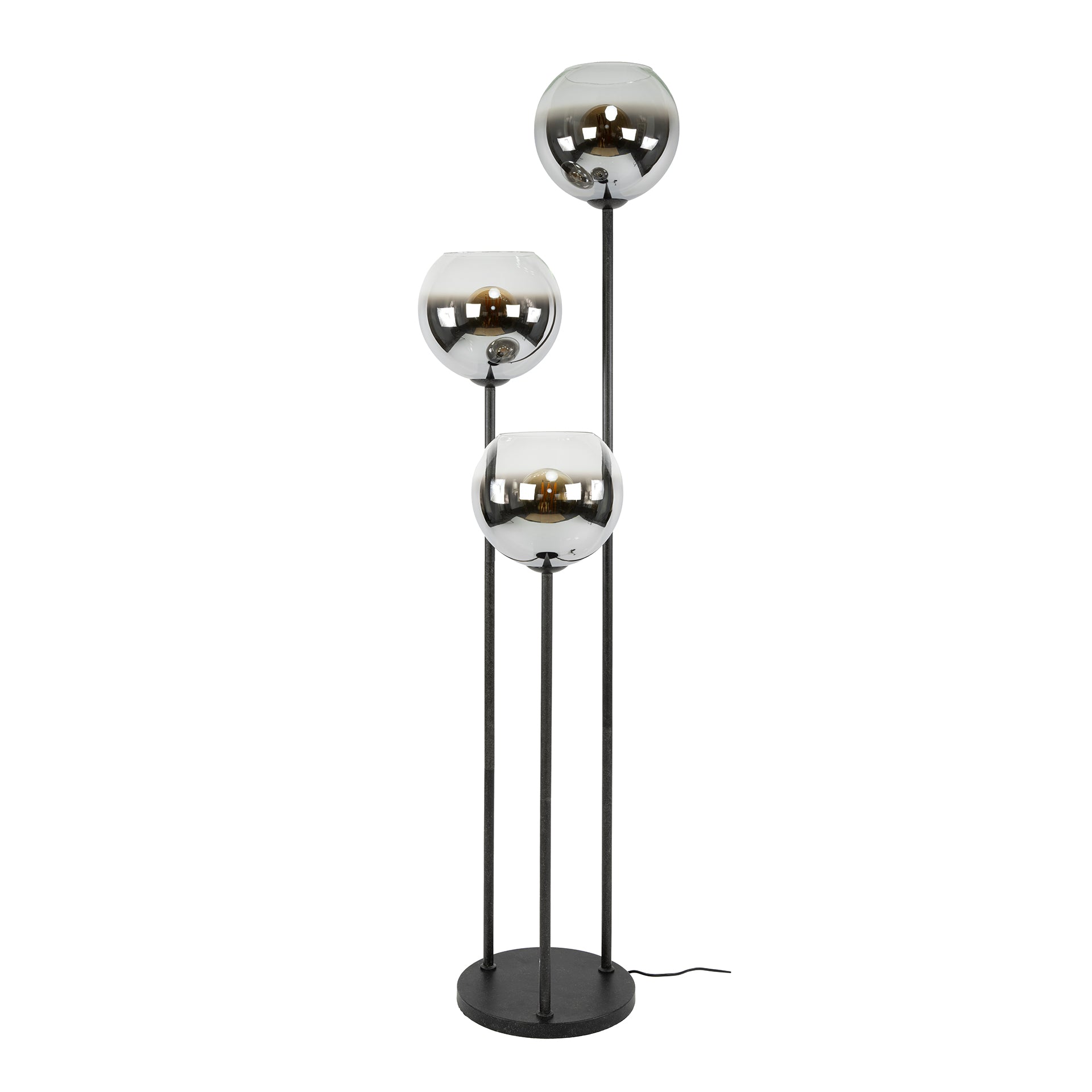 Vloerlamp Bubble Shaded 3-lichts / Artic zwart – afbeelding 3