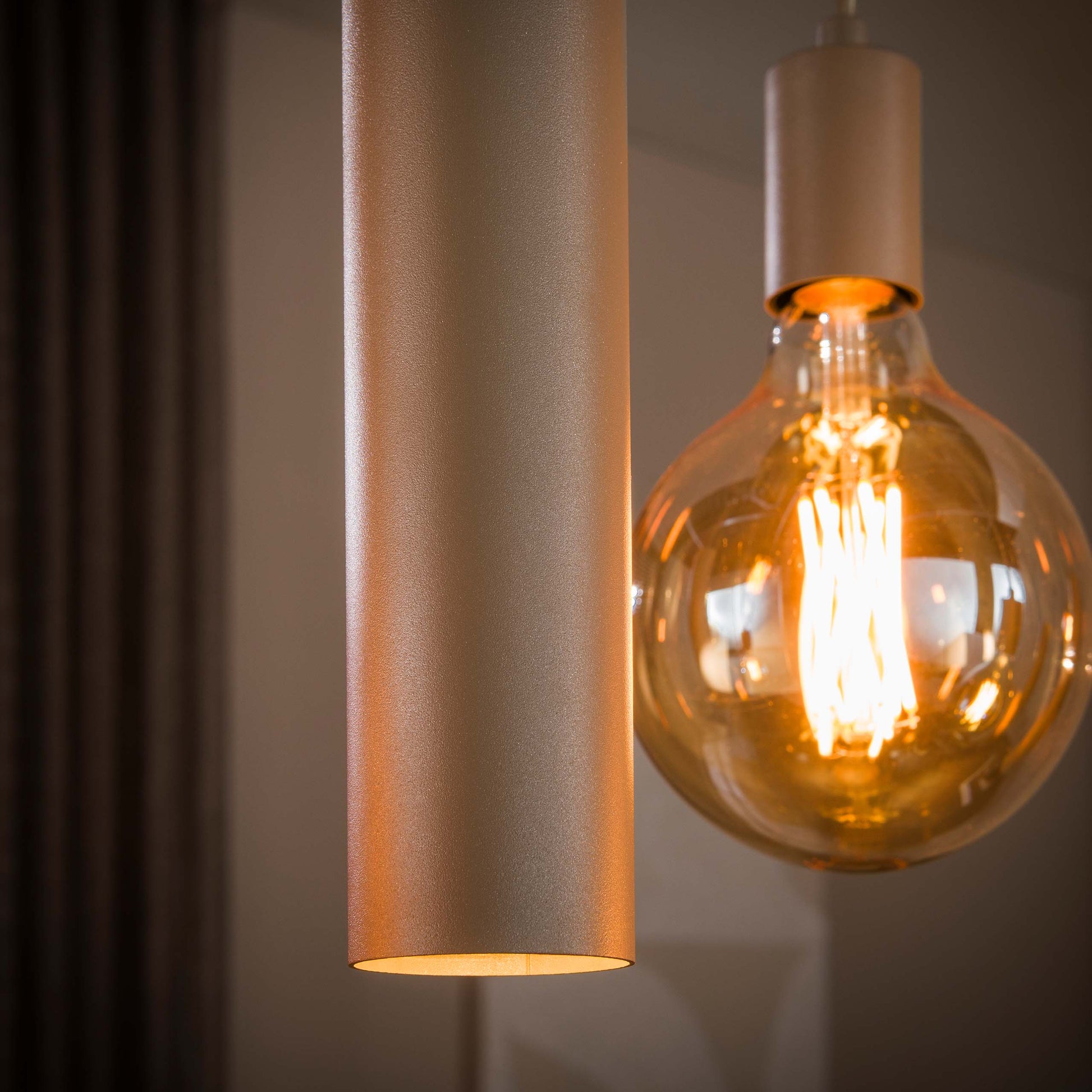 Hanglamp Senso 4+3-lichts / Beige – afbeelding 3