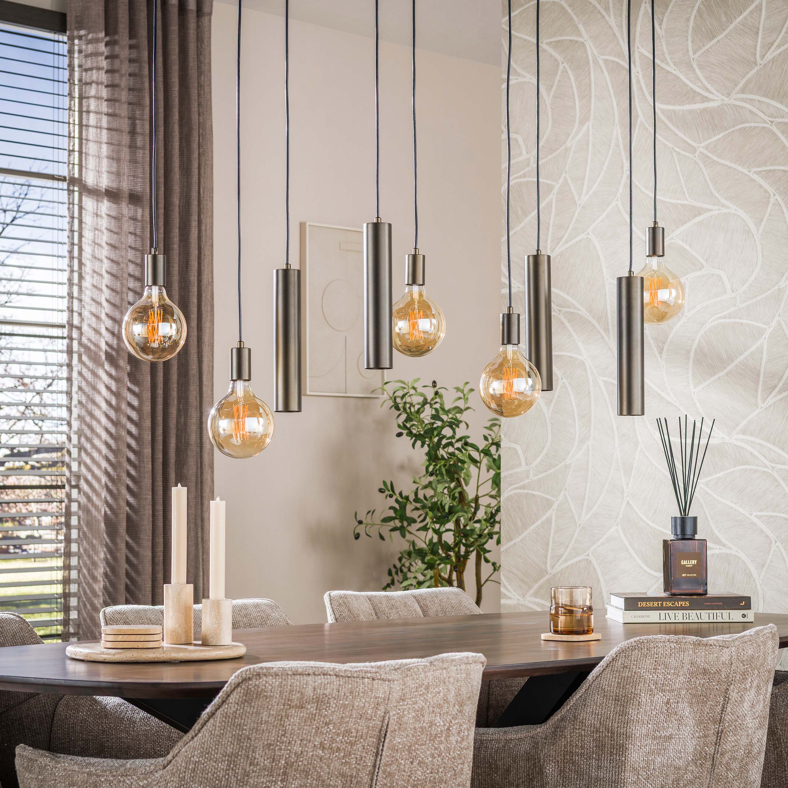 Hanglamp Senso 5+4-lichts / Sienna bruin – afbeelding 2