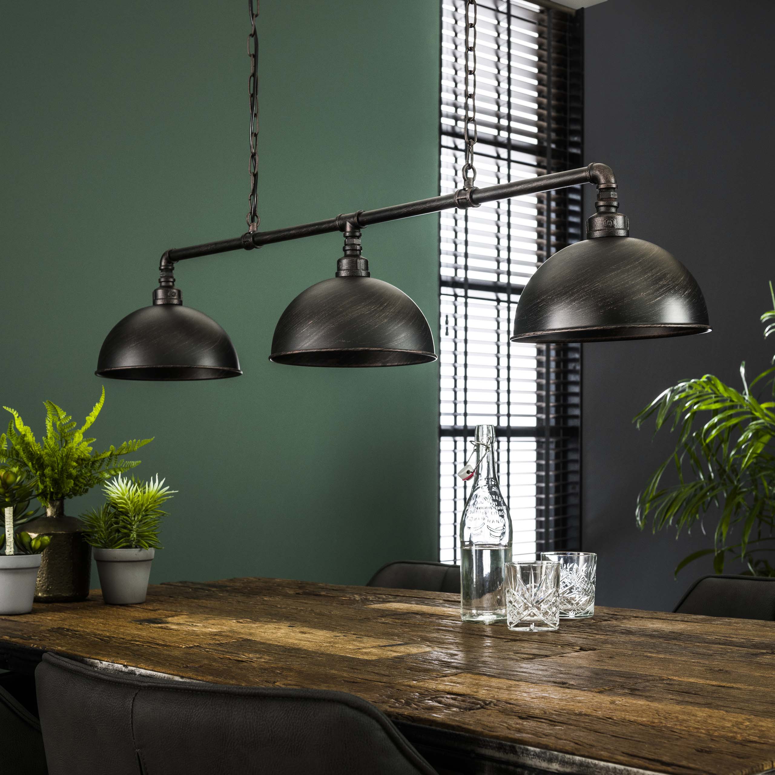 Hanglamp Industrial Tube 3-lichts / Zwart – afbeelding 2