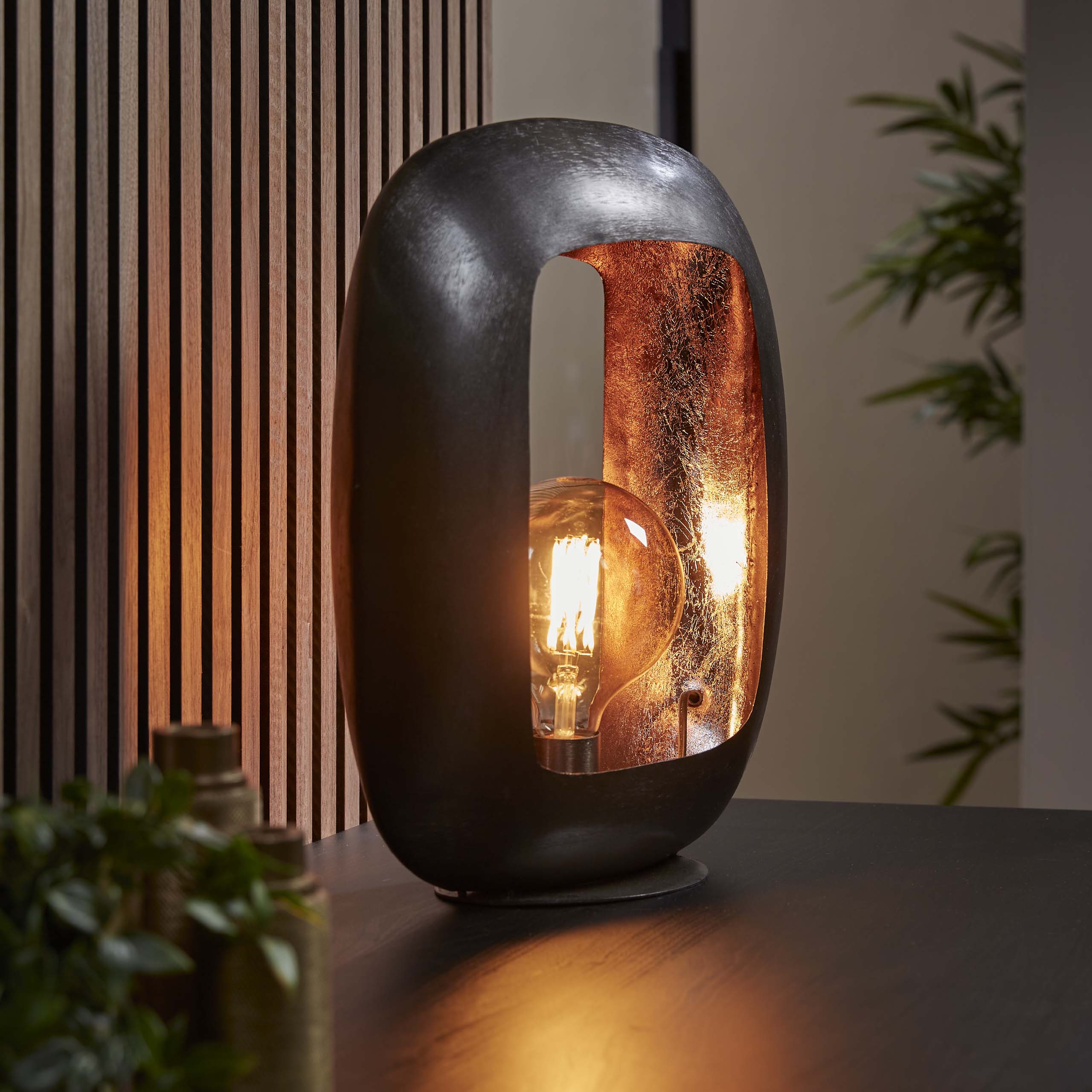 Tafellamp Arch XL 1-lichts / Zwart nikkel – afbeelding 1
