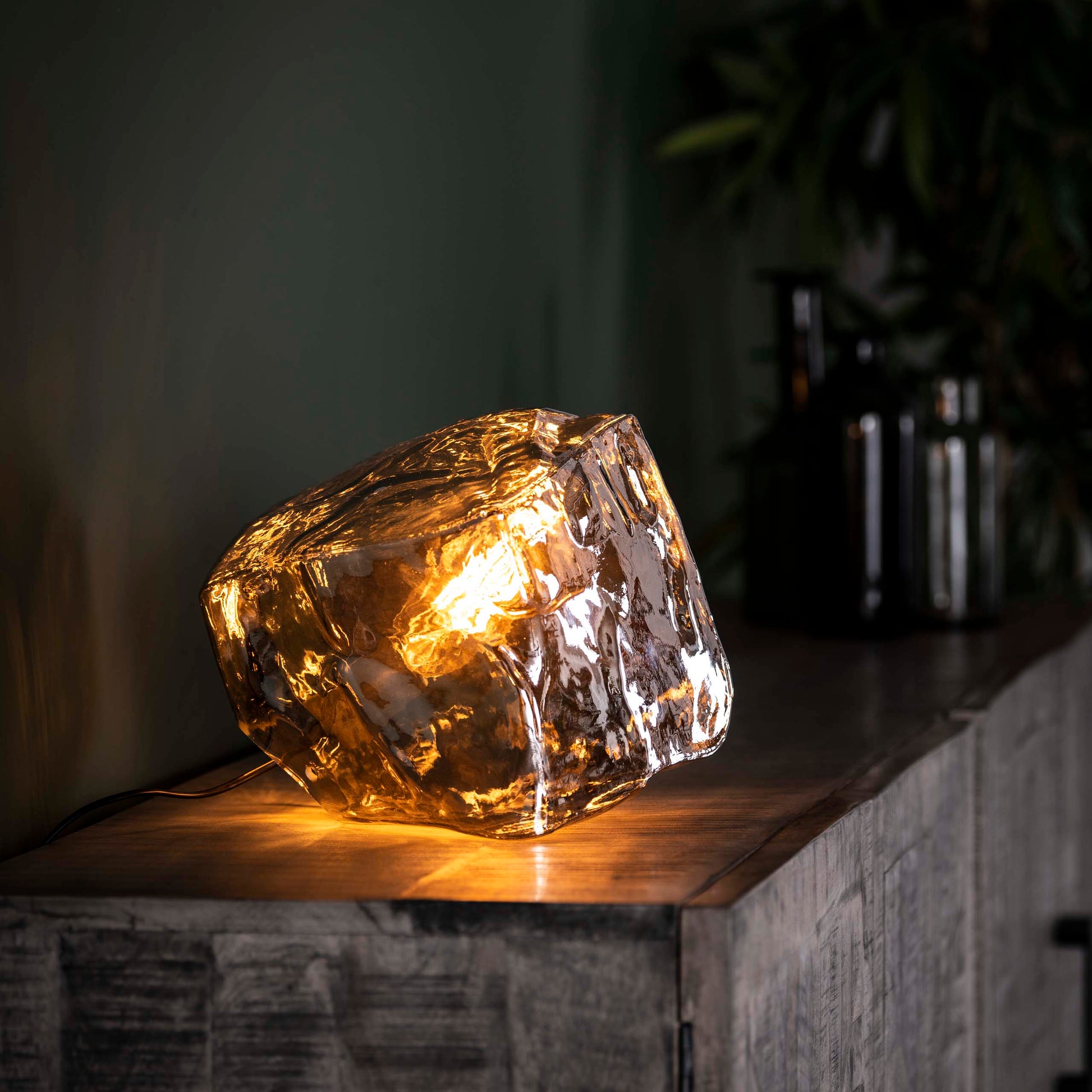 Tafellamp Rock 1-lichts / Chroom glas – afbeelding 1