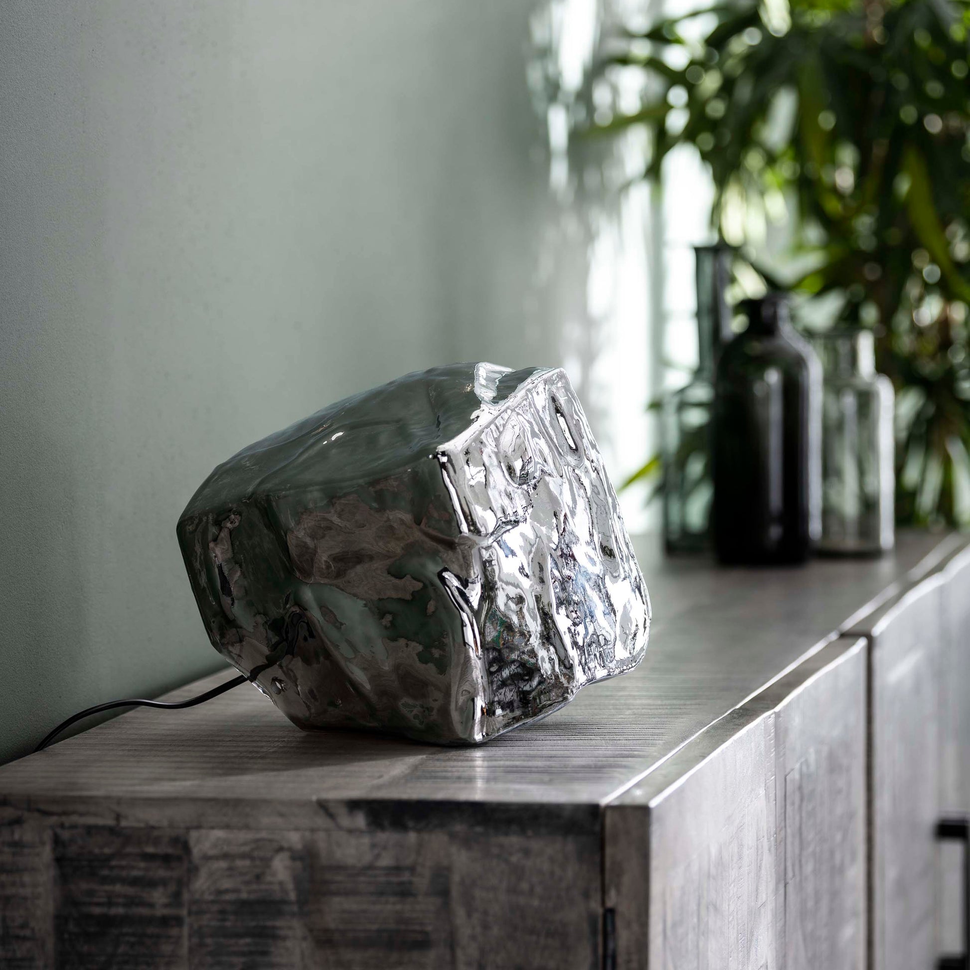 Tafellamp Rock 1-lichts / Chroom glas – afbeelding 2