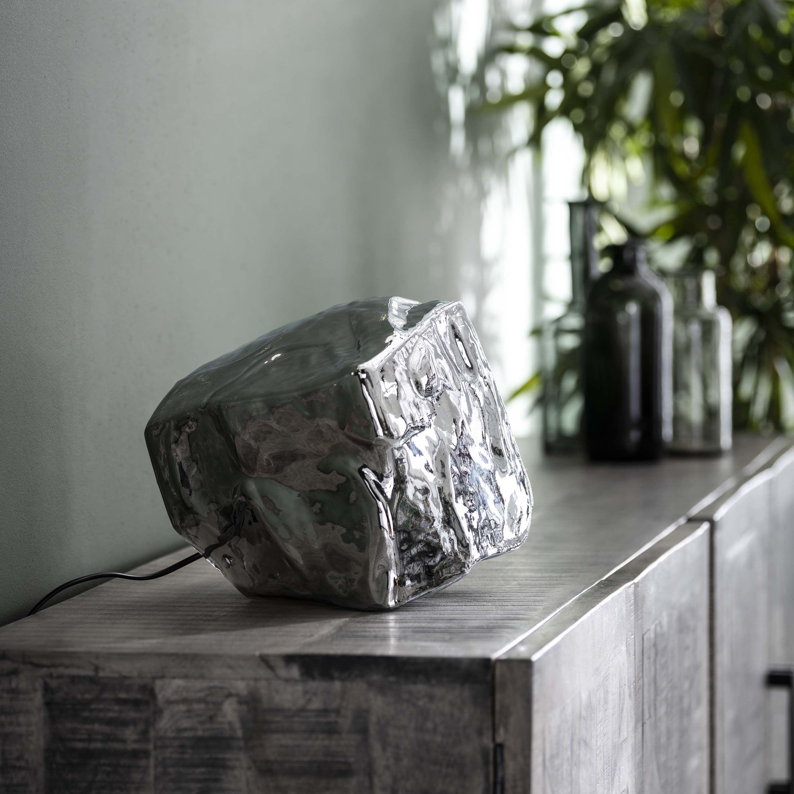 Tafellamp Rock 1-lichts / Chroom glas – afbeelding 2