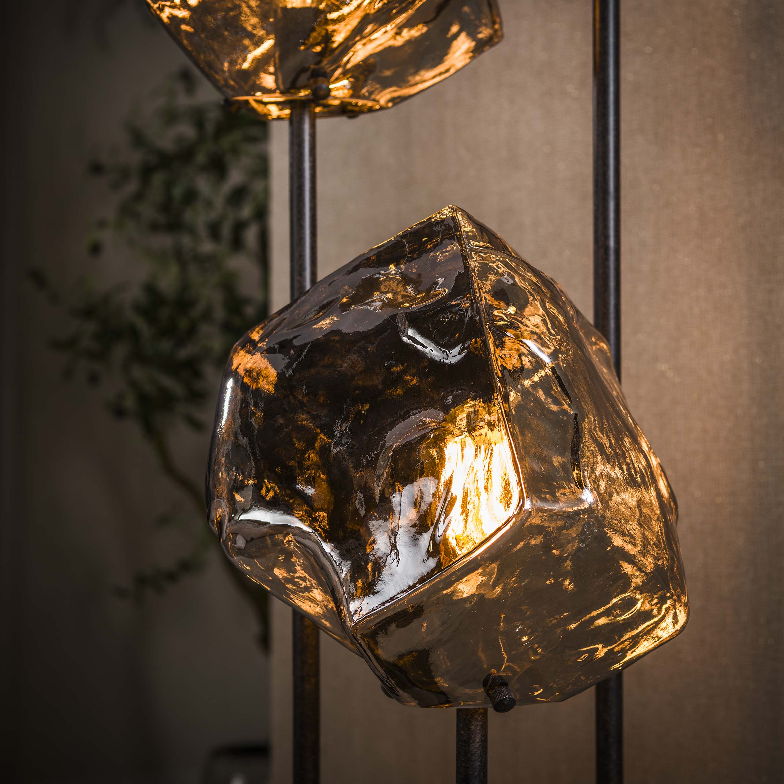 Vloerlamp Rock getrapt 3-lichts / Chroom glas – afbeelding 3
