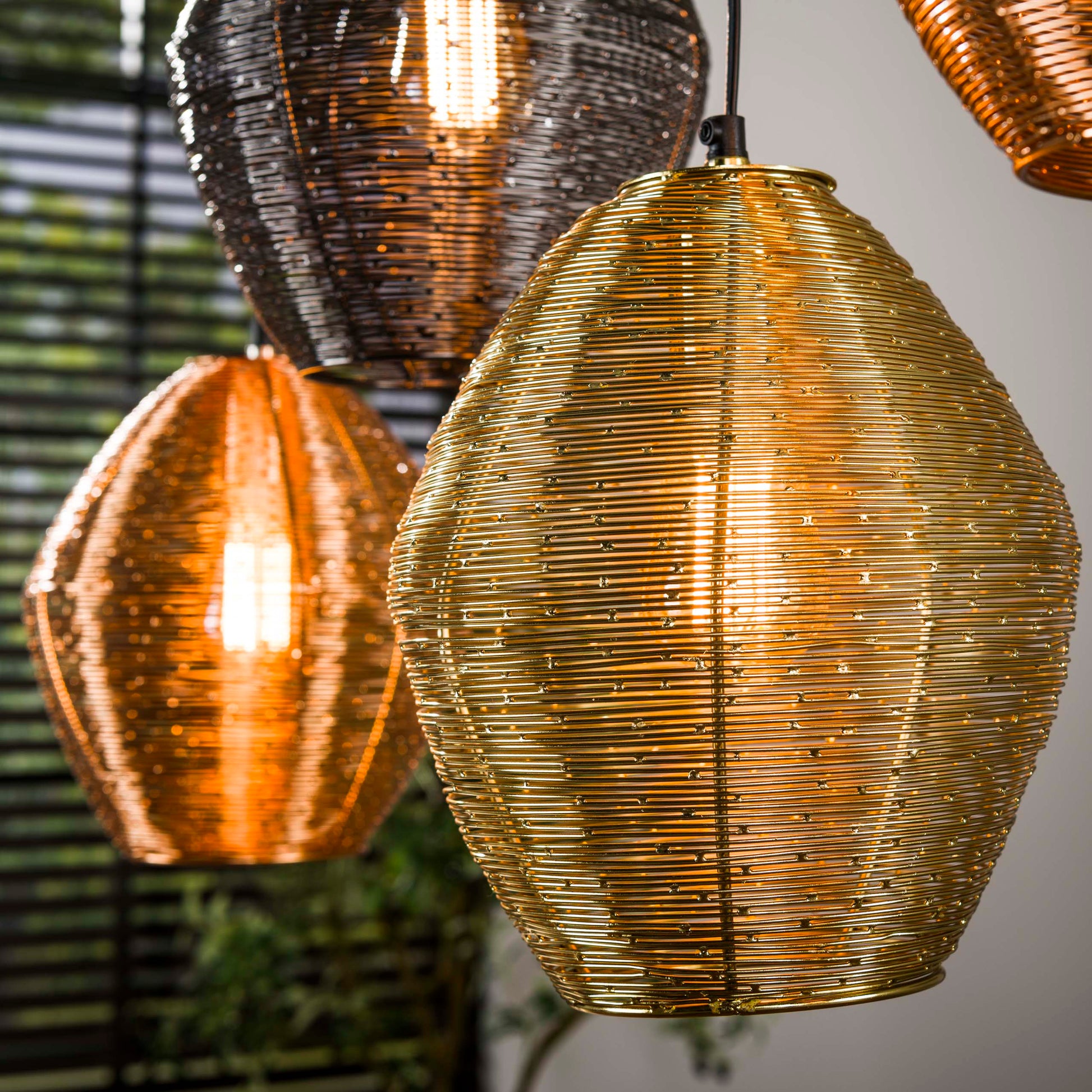 Hanglamp Web 5-lichts / Mat nikkel mix – afbeelding 3