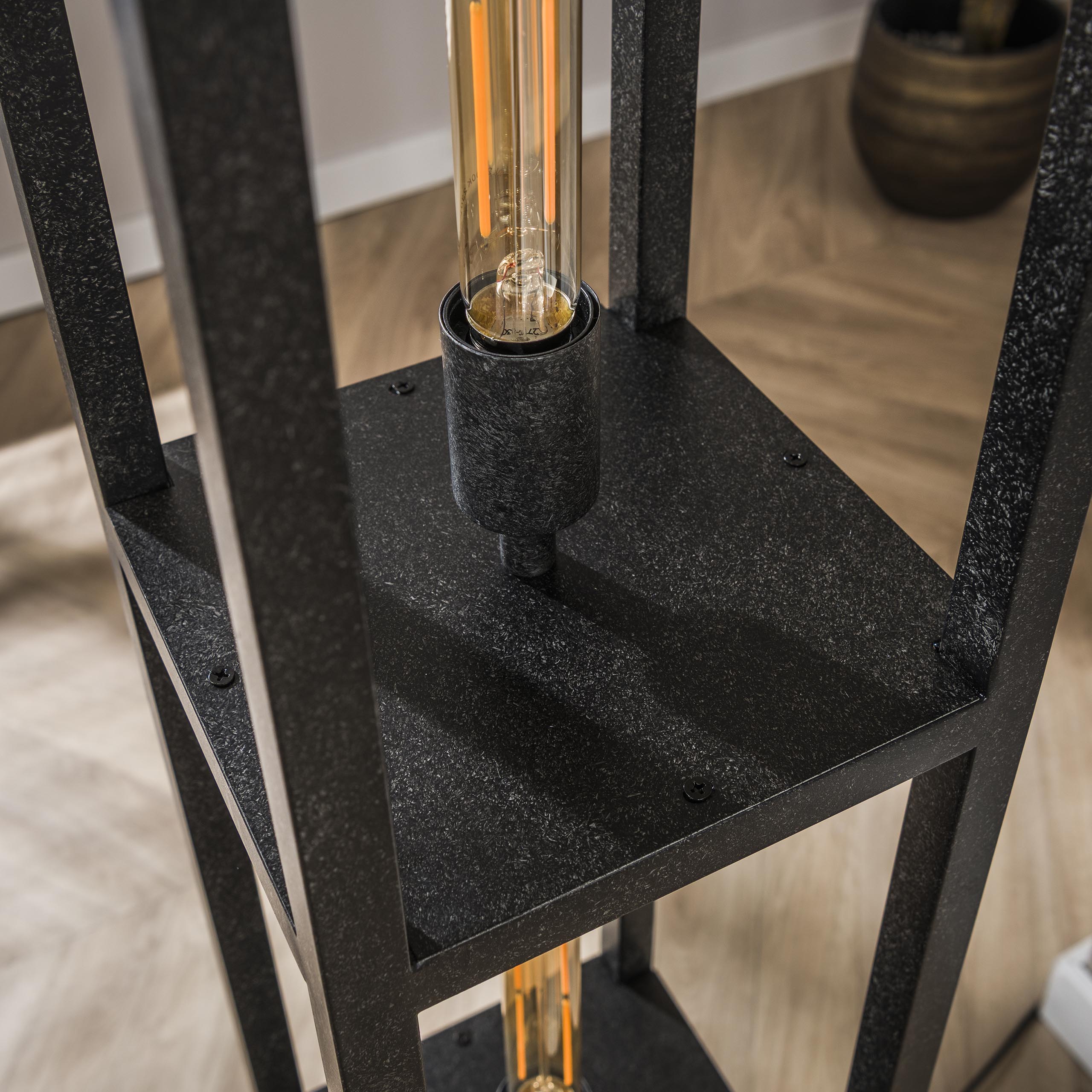 Vloerlamp Quadra 4-lichts / Artic zwart – afbeelding 3