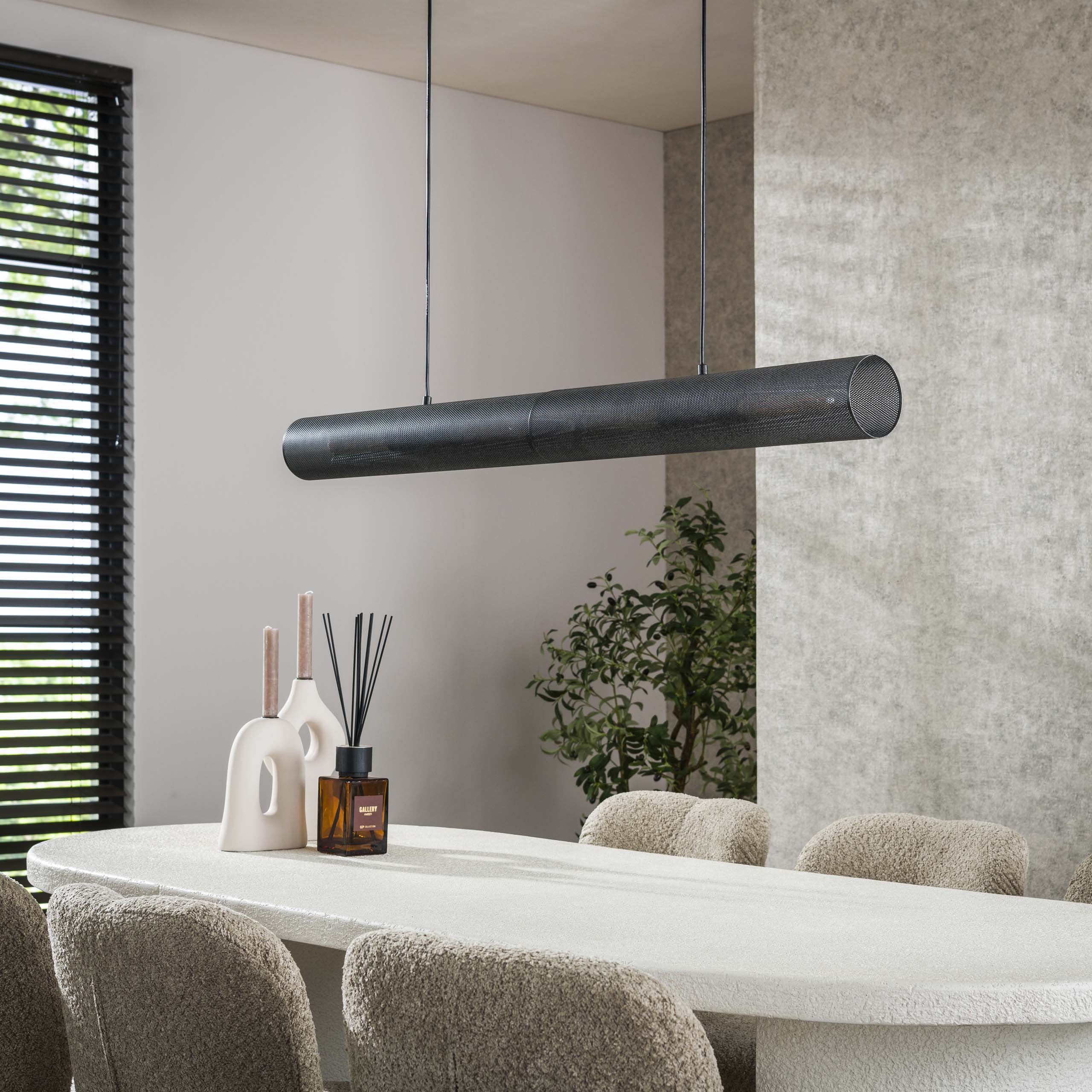 Hanglamp Tube Mesh 4-lichts 120cm / Artic zwart – afbeelding 2