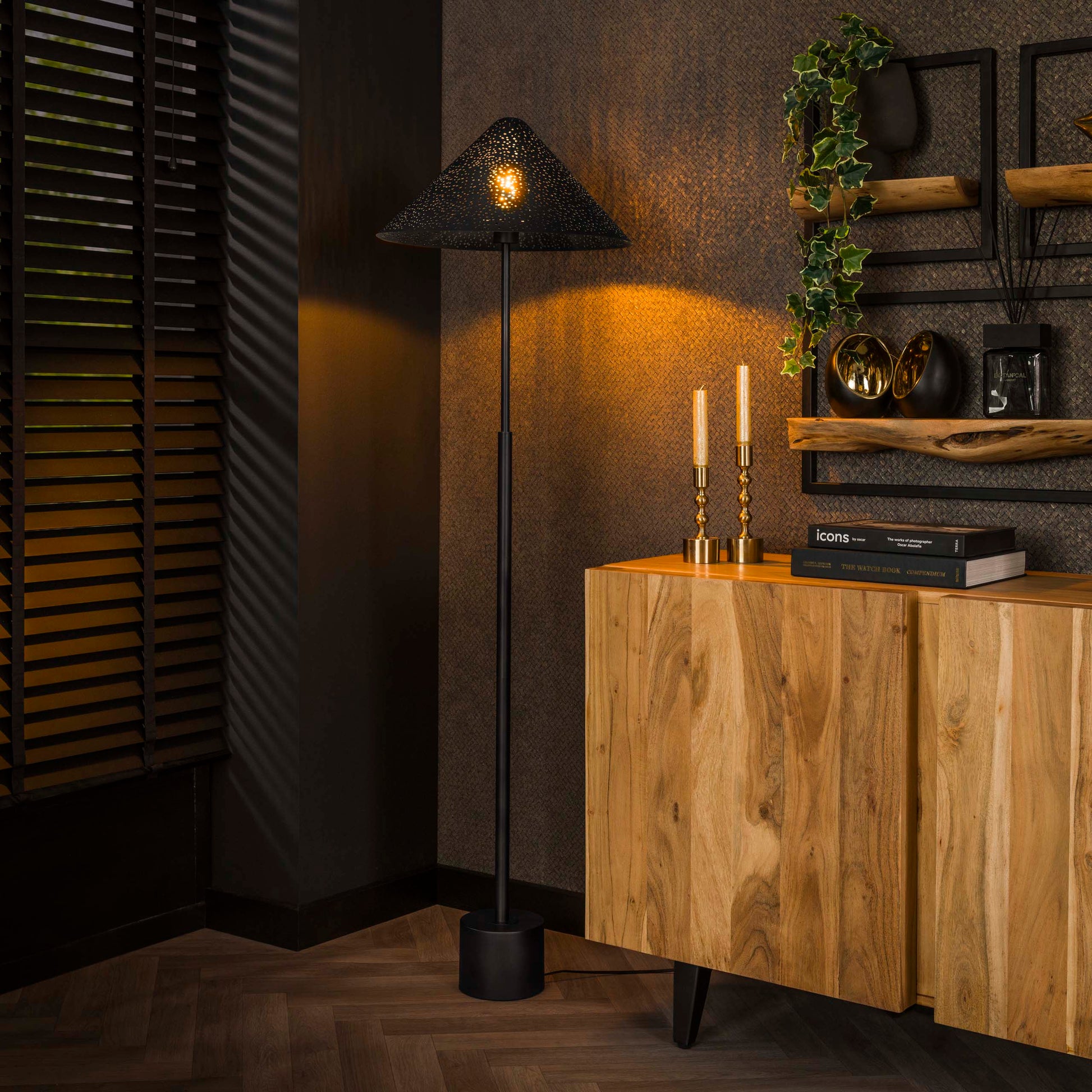 Vloerlamp Kosmos 1-lichts / Charcoal – afbeelding 1