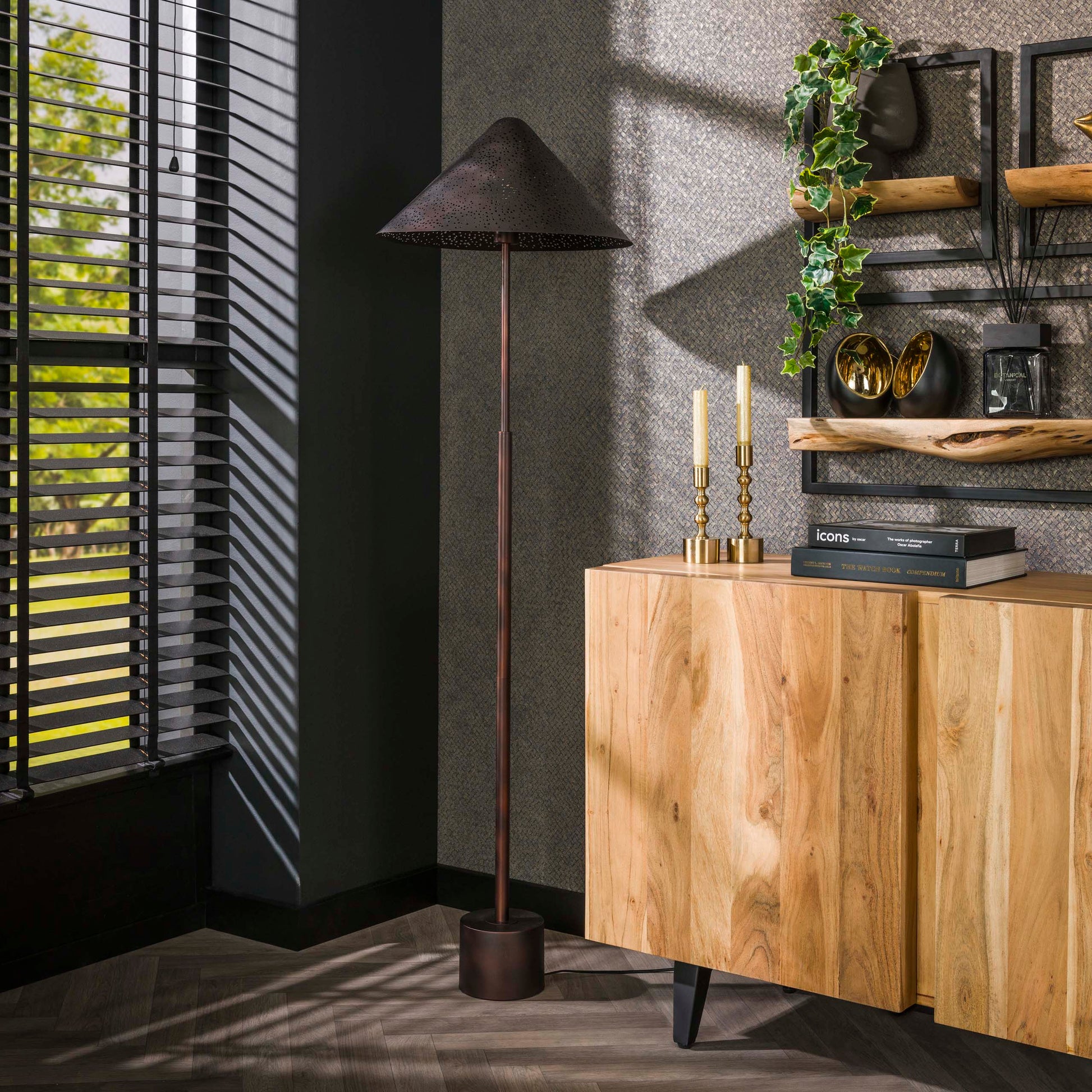 Vloerlamp Kosmos 1-lichts / Charcoal – afbeelding 2