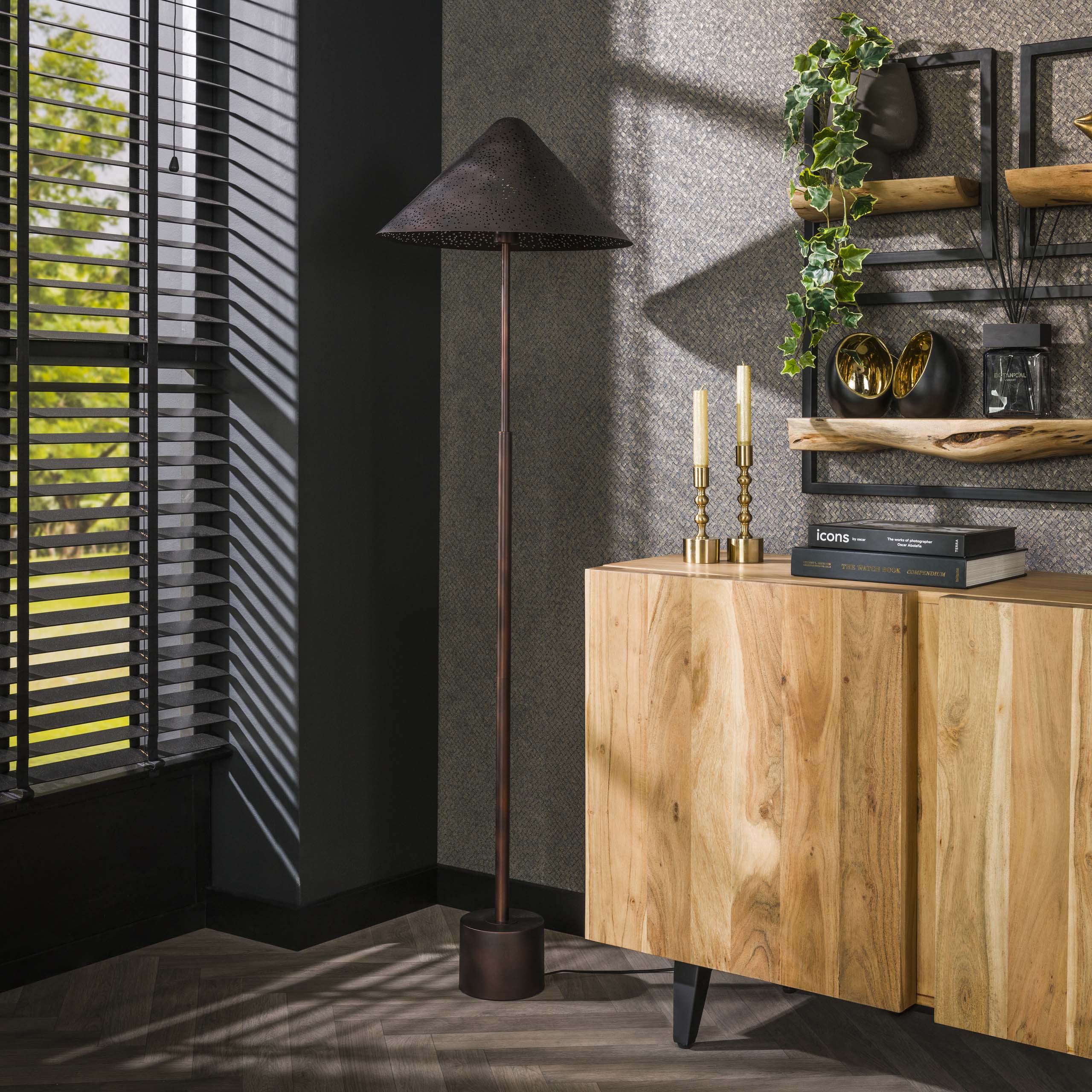 Vloerlamp Kosmos 1-lichts / Charcoal – afbeelding 2