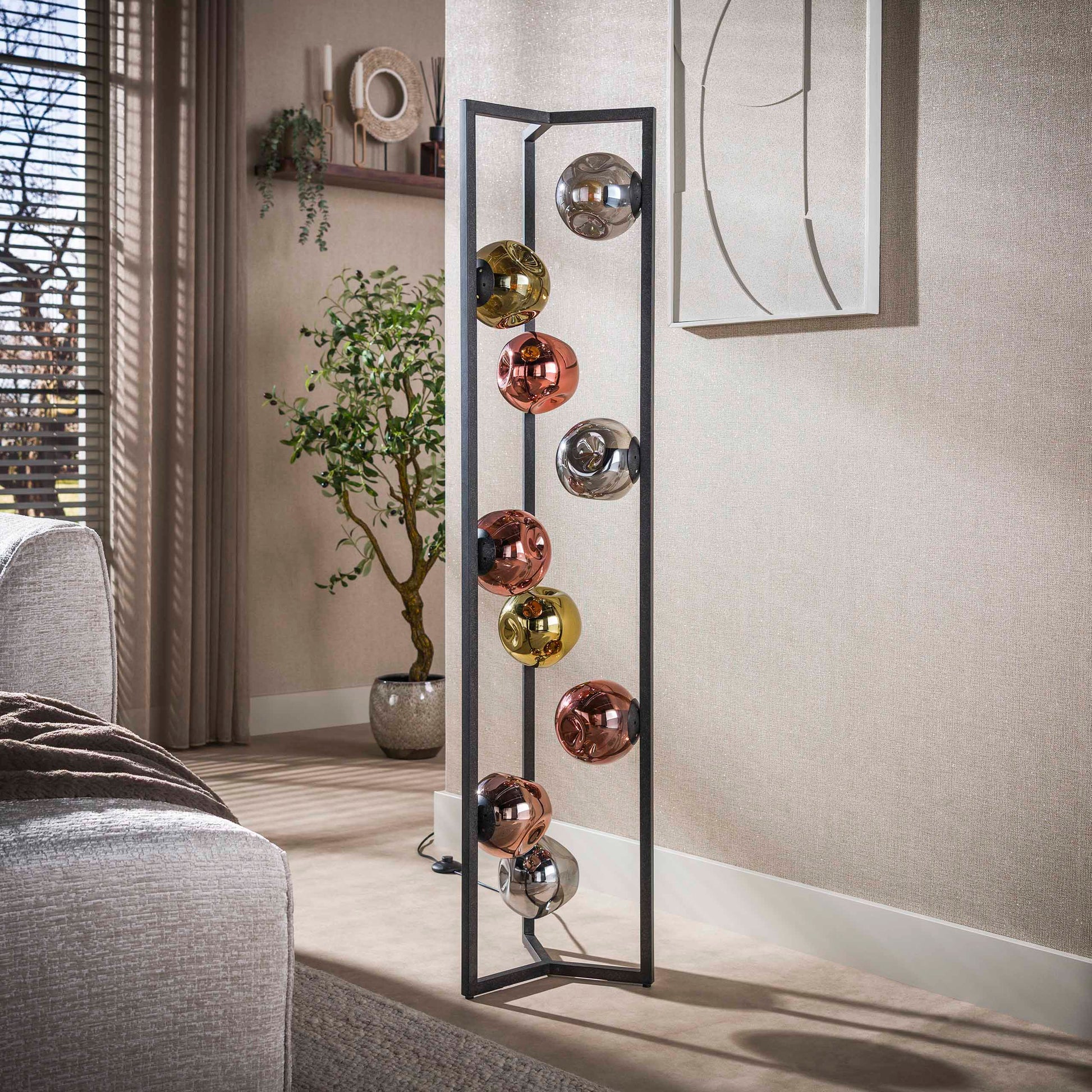 Vloerlamp Stellar 9-lichts / Artic zwart – afbeelding 2
