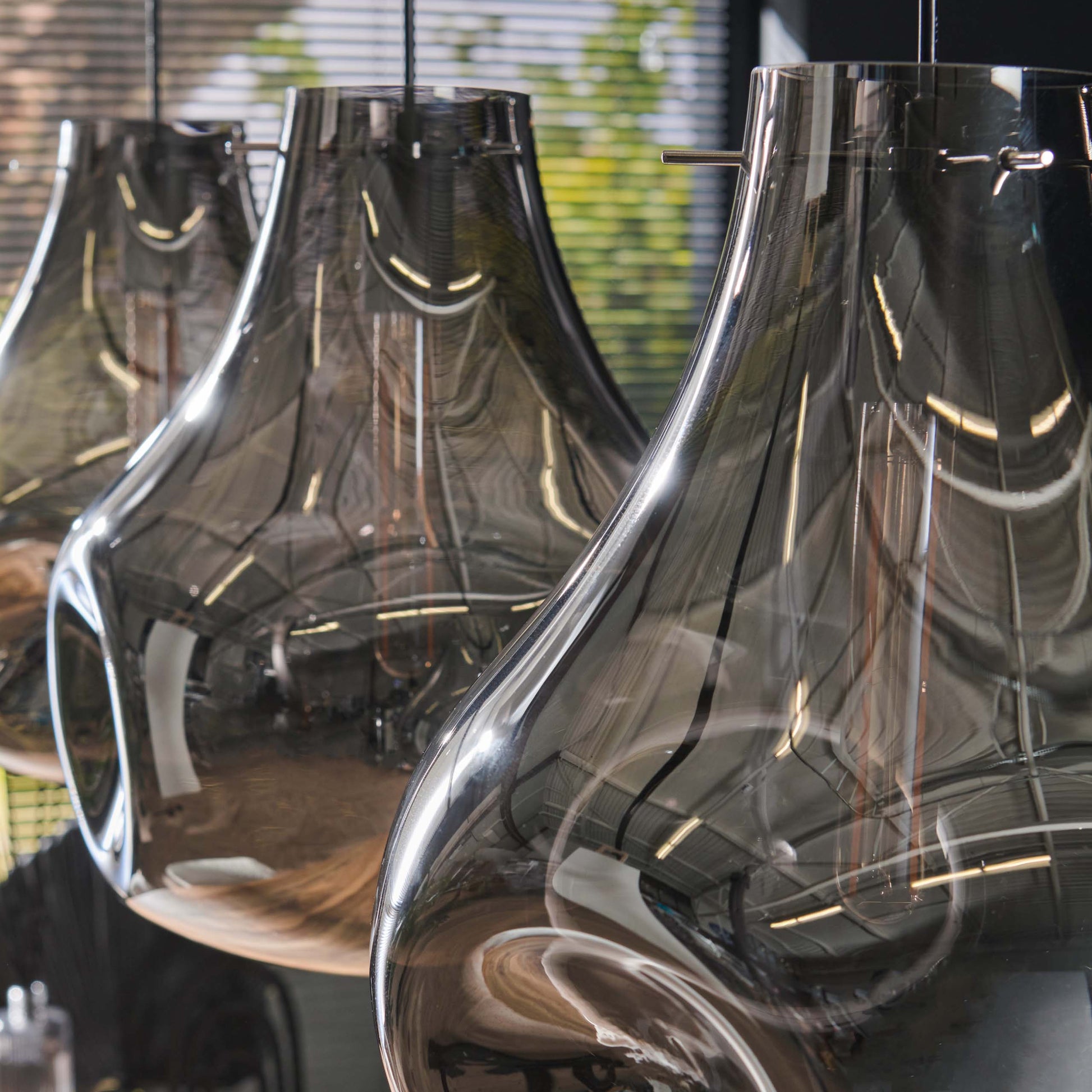 Hanglamp Dent Glass 3-lichts / Artic zwart – afbeelding 4