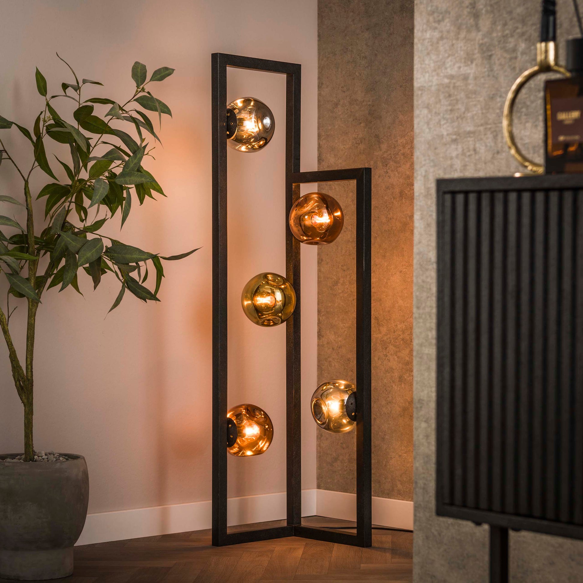 Vloerlamp Stellar 5-lichts / Artic zwart – afbeelding 1
