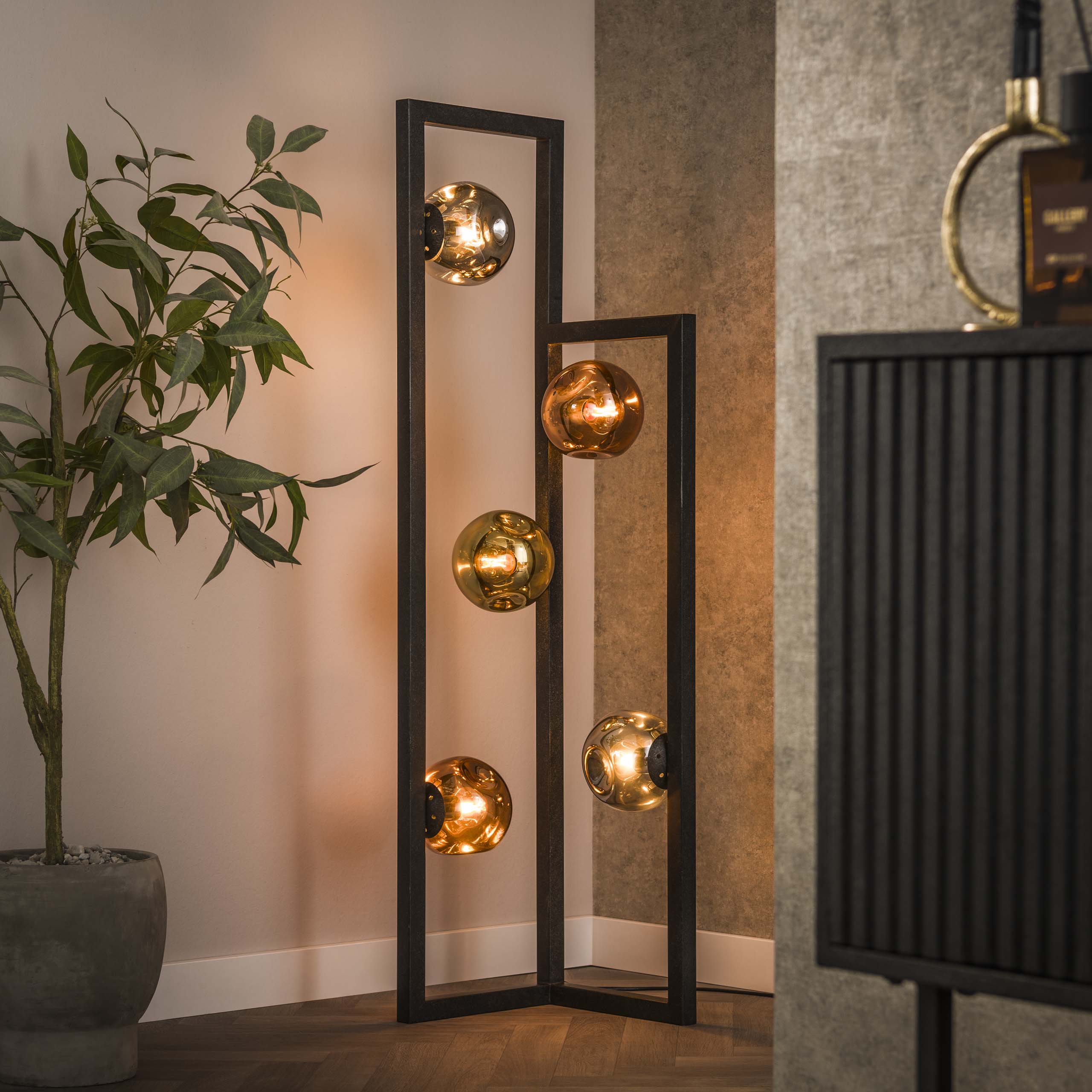 Vloerlamp Stellar 5-lichts / Artic zwart – afbeelding 1