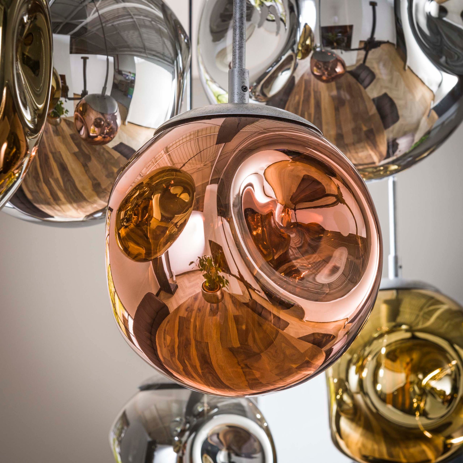 Hanglamp Stellar 4+3-lichts / Oud zilver – afbeelding 4