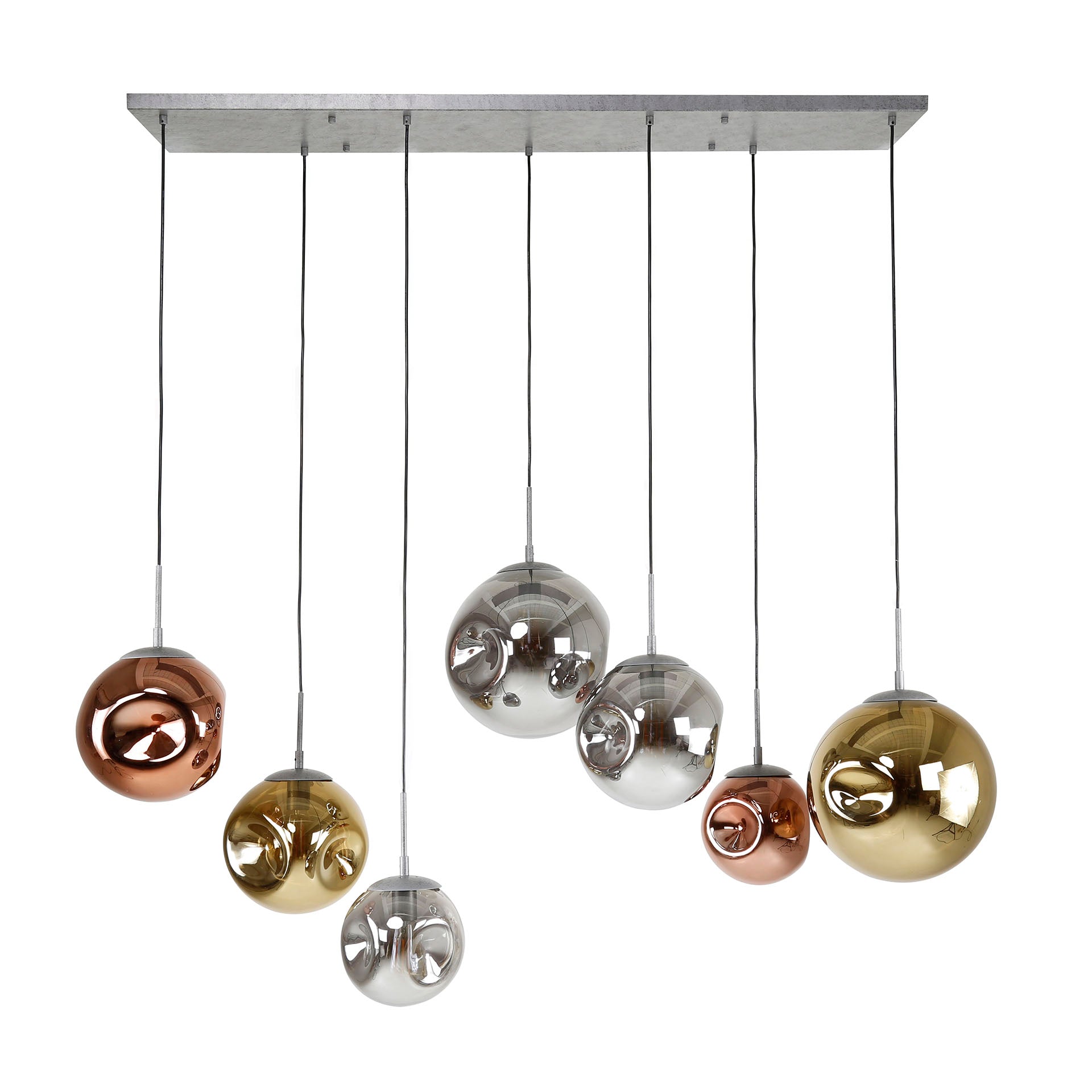 Hanglamp Stellar 4+3-lichts / Oud zilver – afbeelding 5