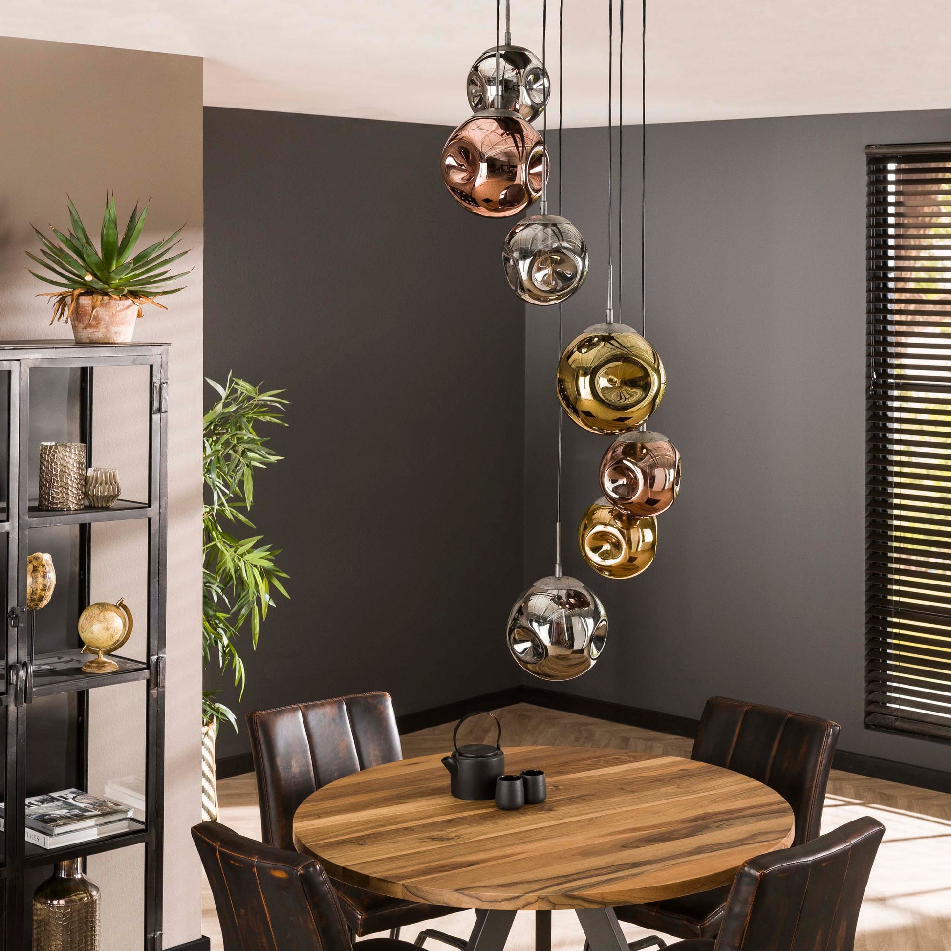 Hanglamp Stellar getrapt 7-lichts / Oud zilver – afbeelding 2