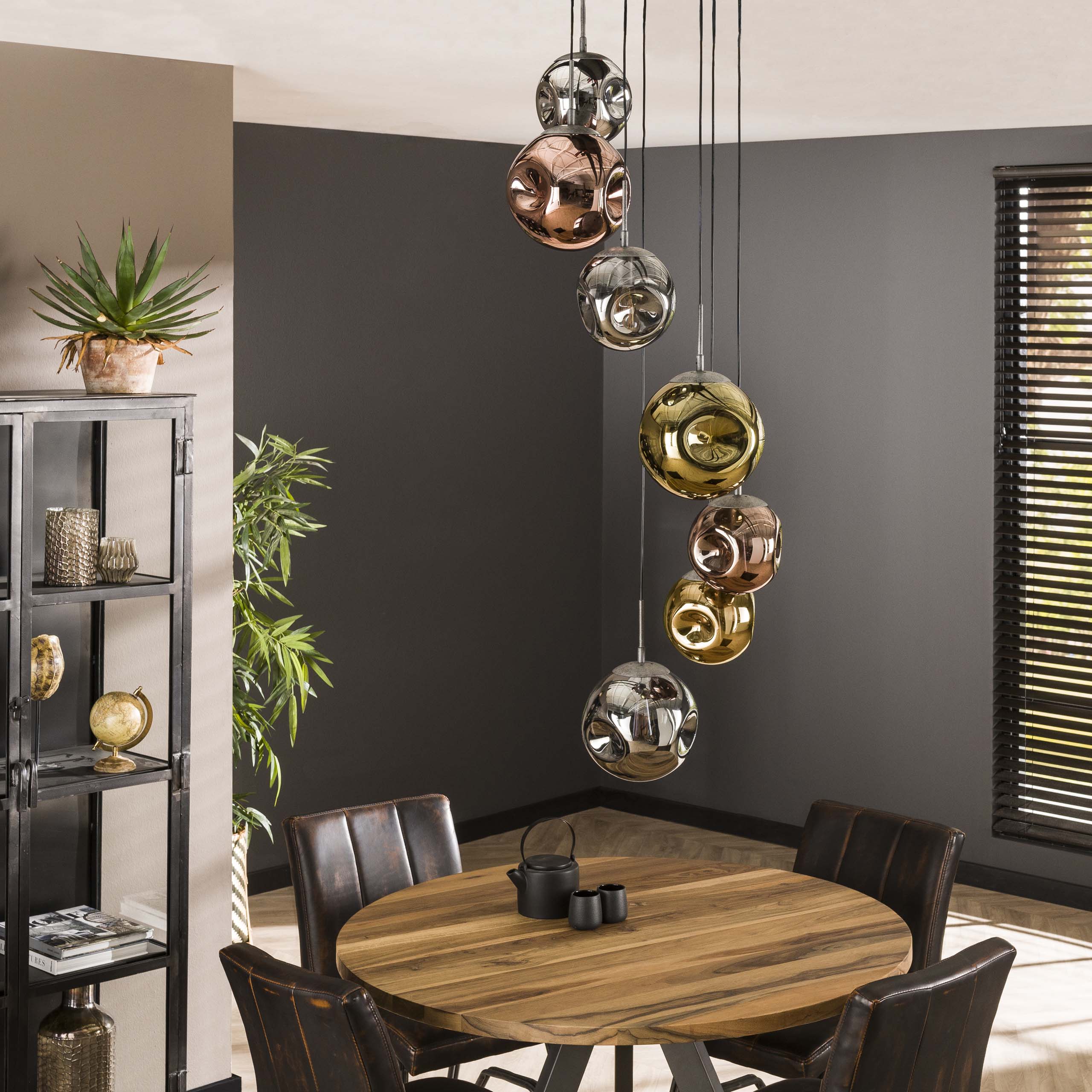 Hanglamp Stellar getrapt 7-lichts / Oud zilver – afbeelding 2