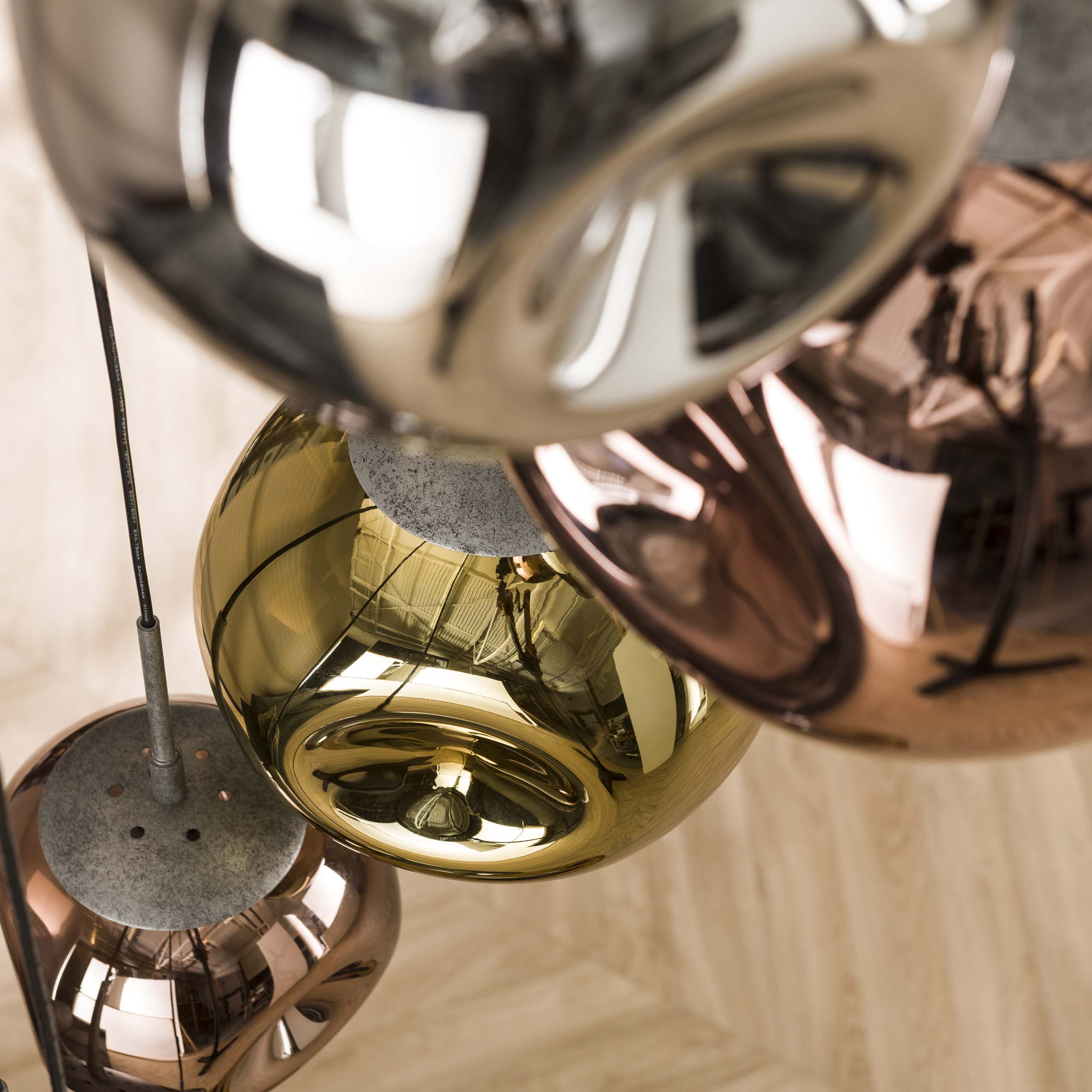 Hanglamp Stellar getrapt 7-lichts / Oud zilver – afbeelding 5