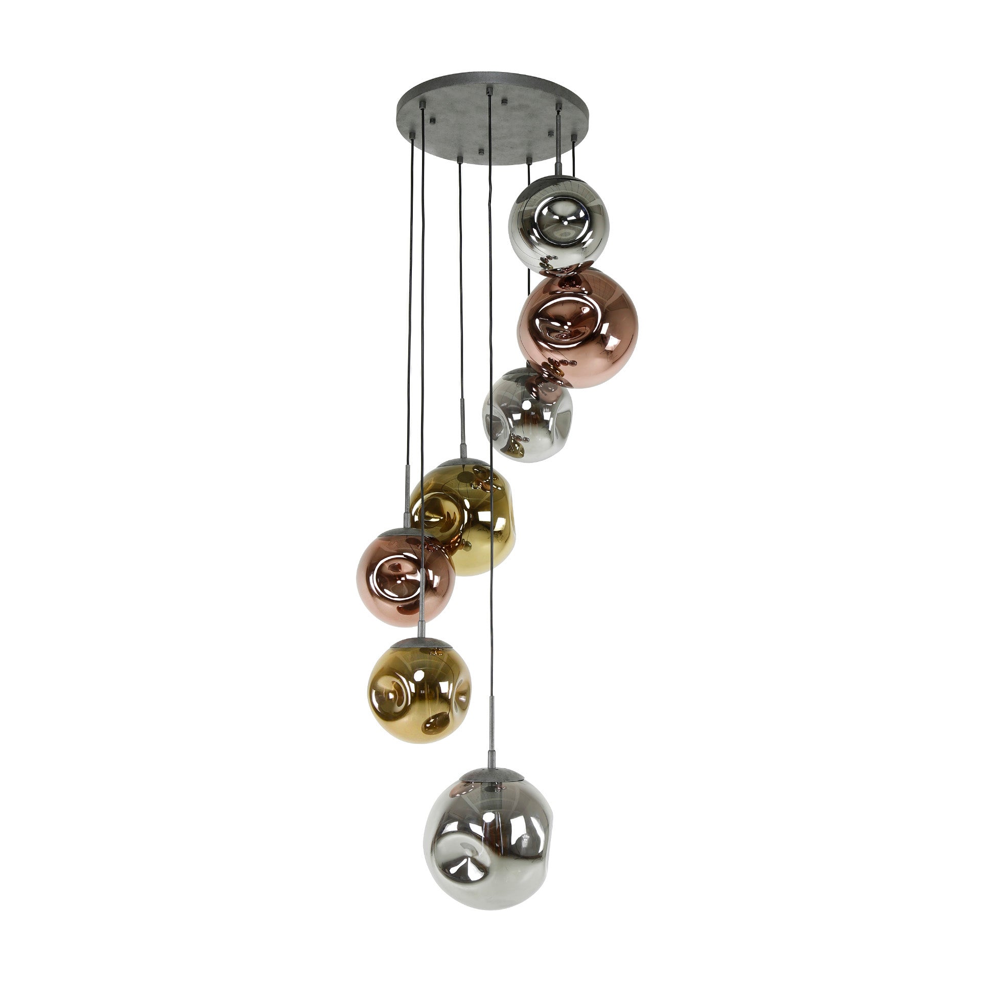 Hanglamp Stellar getrapt 7-lichts / Oud zilver – afbeelding 9