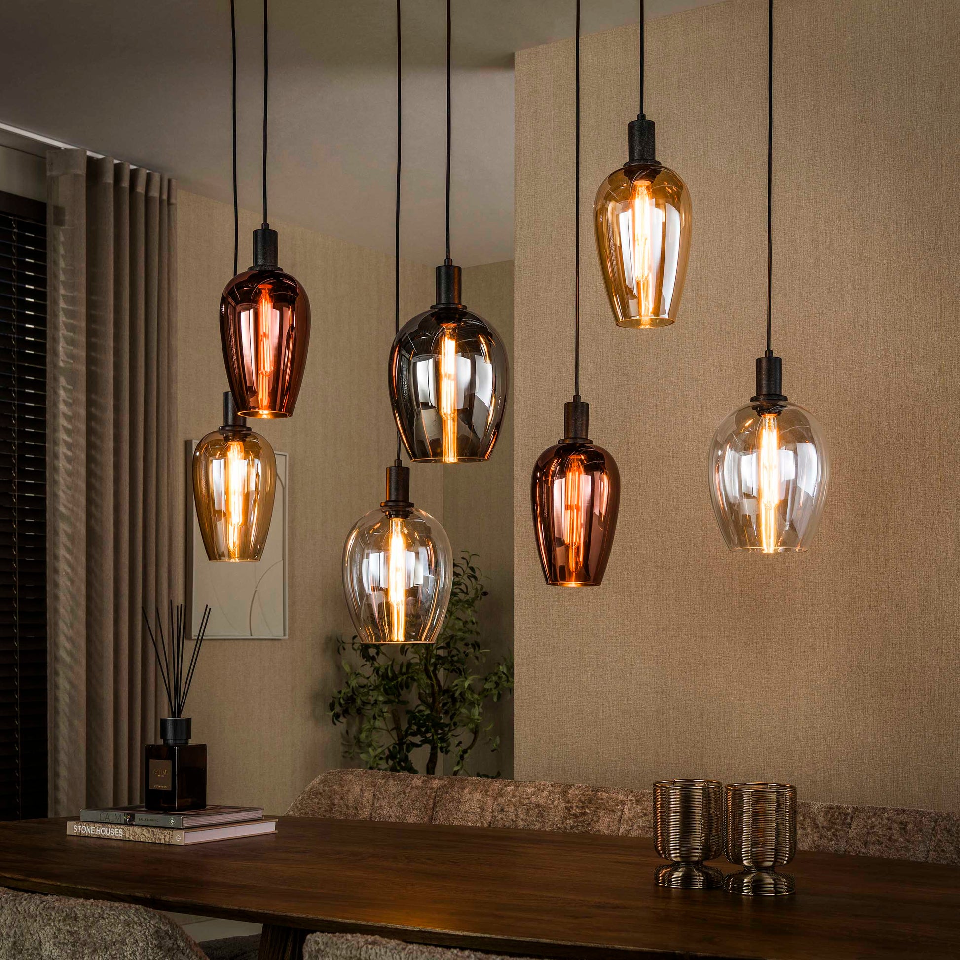 Hanglamp Amfora 7-lichts / Artic zwart – afbeelding 1