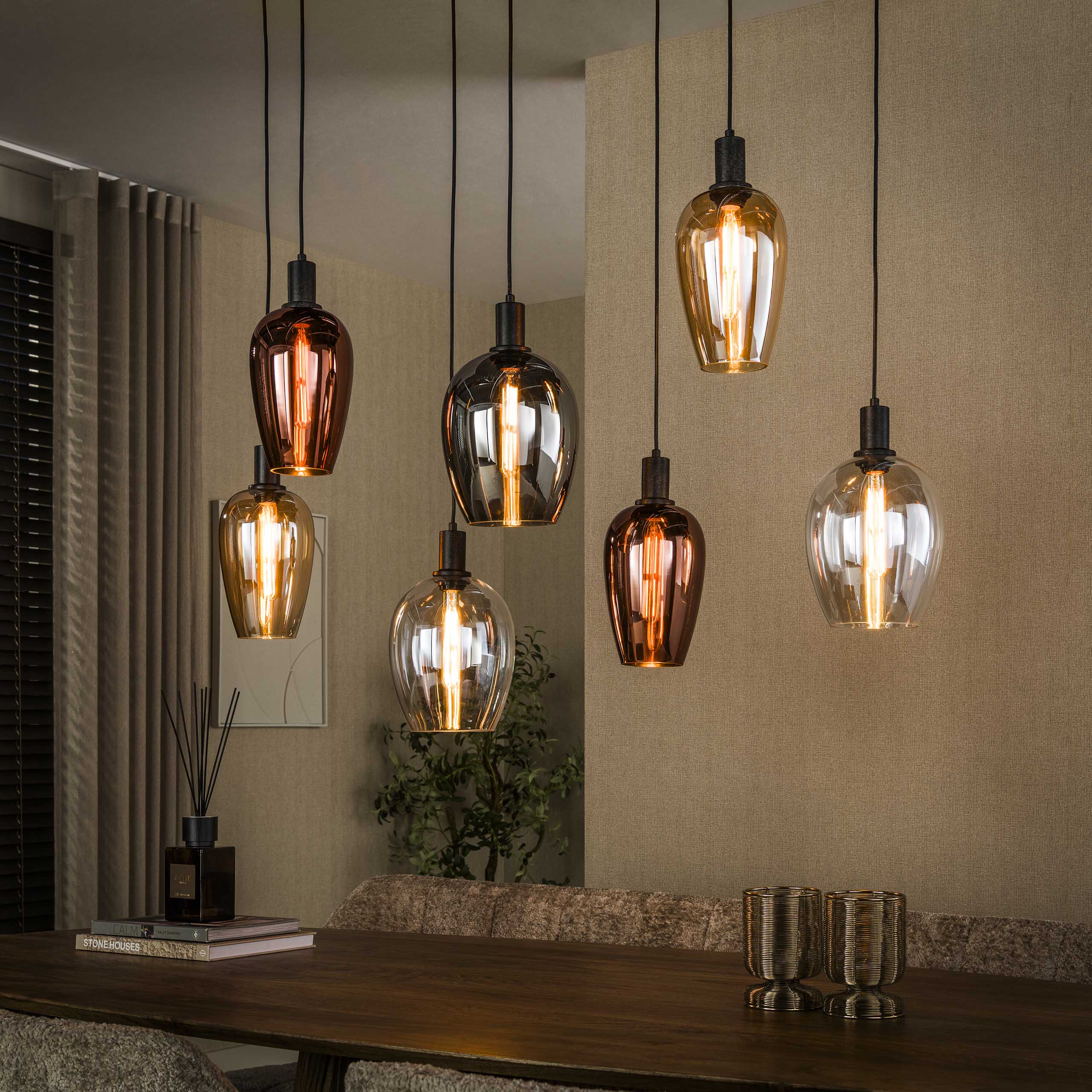 Hanglamp Amfora 7-lichts / Artic zwart – afbeelding 1