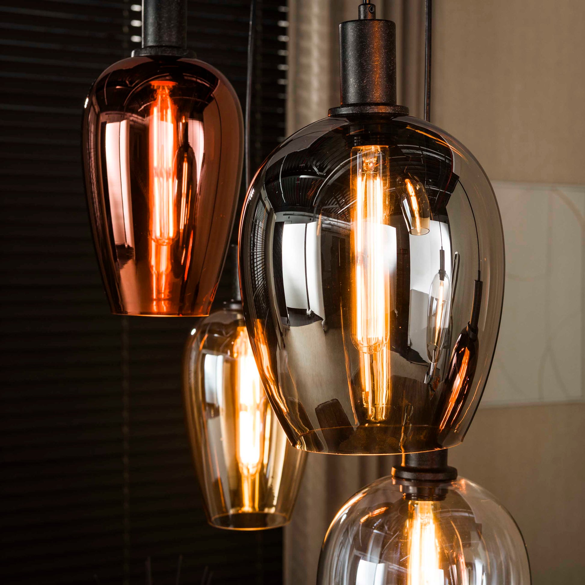 Hanglamp Amfora 7-lichts / Artic zwart – afbeelding 3